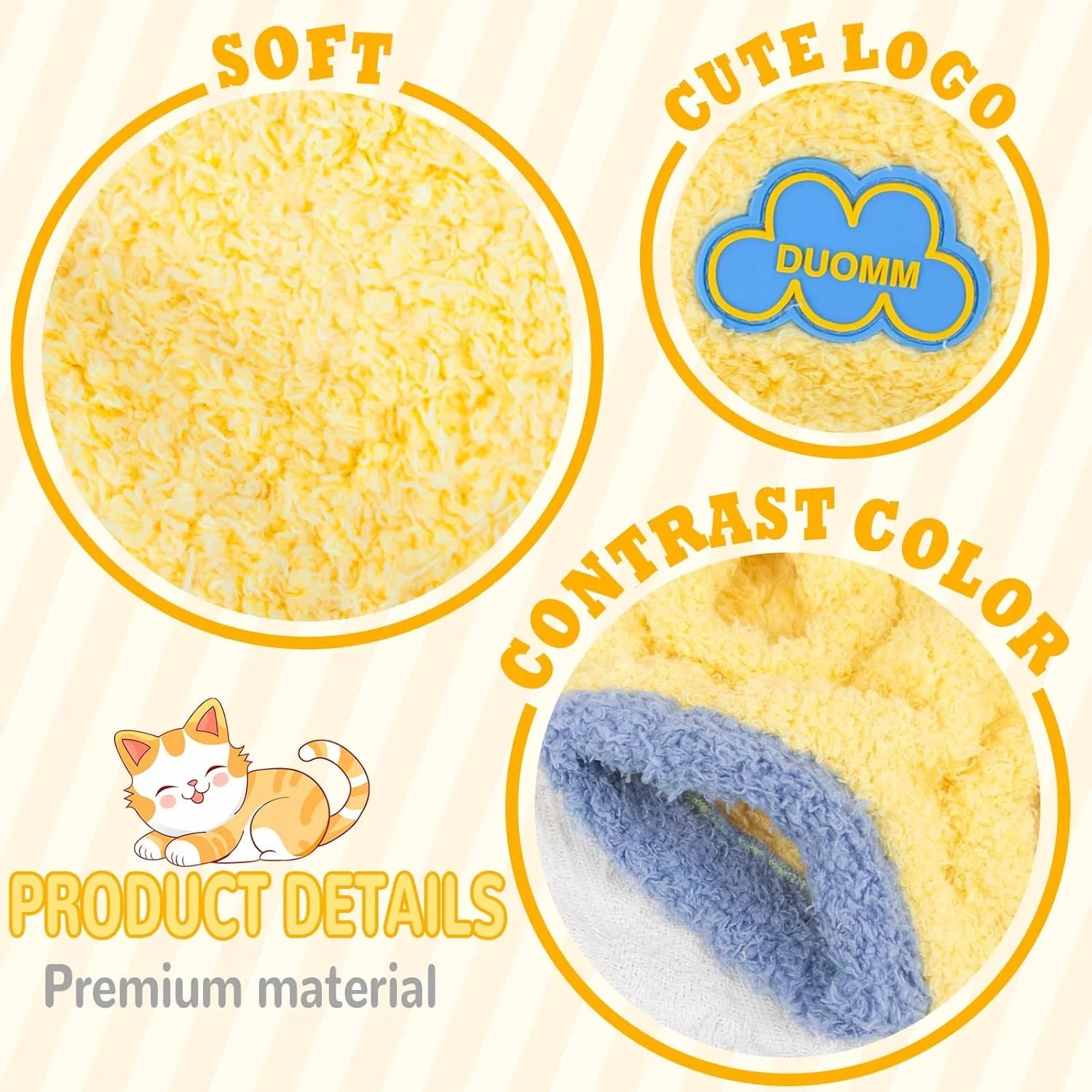 پلیور نرم و گرم حیوانات خانگی، ژاکت زرد راحت، لباس زمستانی راحت برای حیوانات کوچک، رنگ زنده، پوشیدن و درآوردن آسان، سایز L