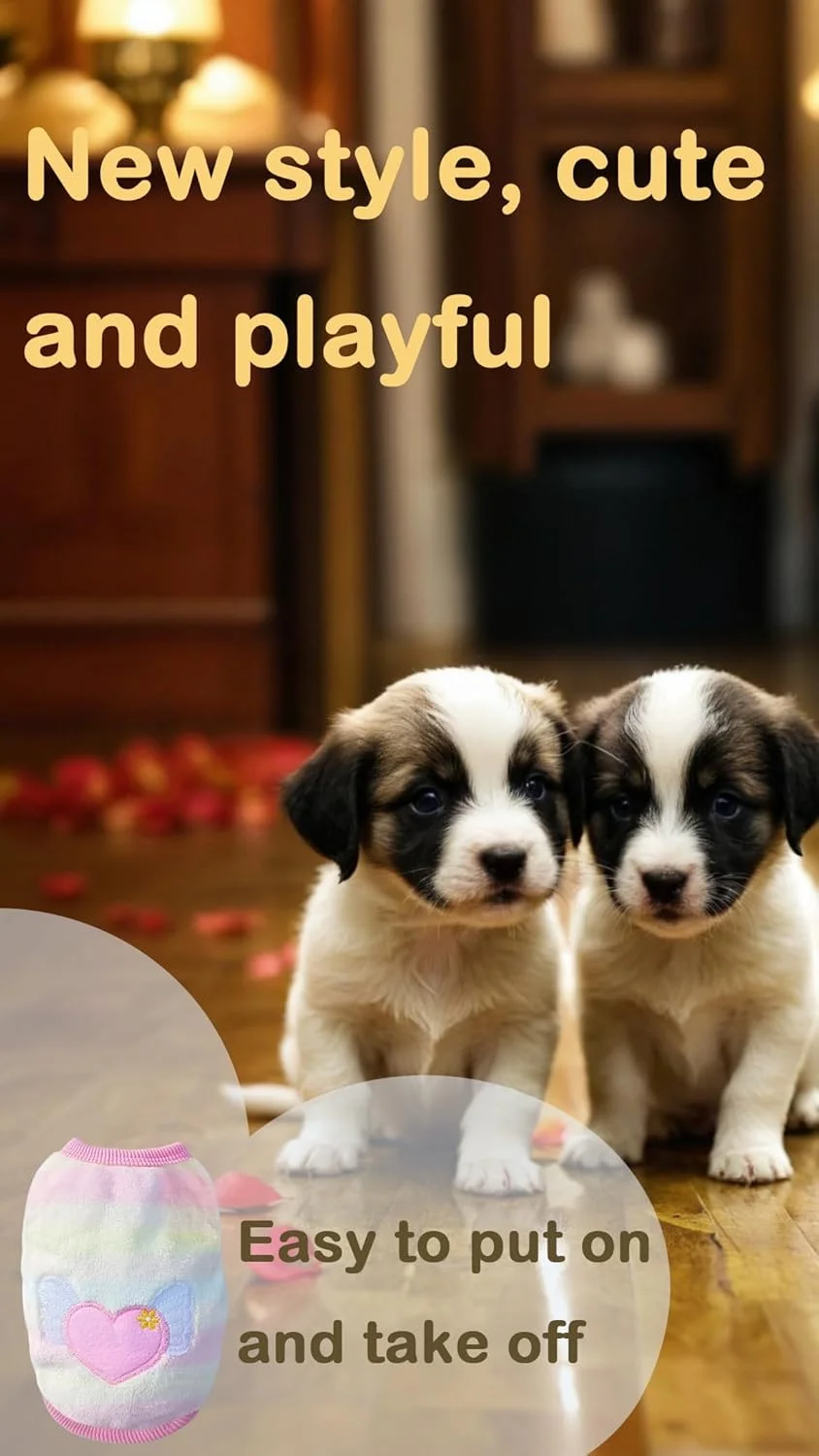 ست لباس خرگوشی 4 تکه سوییت سون - لباس گرم برای حیوانات کوچک مانند خرگوش، بچه گربه، راسو، چی‌واوا، توله سگ و مینی سگ‌ها (سایز XXS)