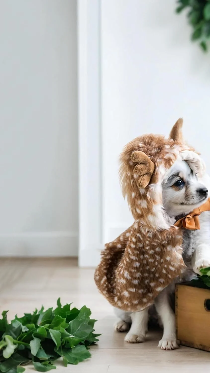 شنل گوزن شمالی سگ و گربه مخصوص کریسمس | لباس گرم زمستانی حیوانات خانگی | شنل سگ و گربه طرح گوزن قهوه ای (کوچک-متوسط، گوزن قهوه ای) شنل گوزن شمالی سگ و گربه مخصوص کریسمس | لباس گرم زمستانی حیوانات خانگی | شنل سگ و گربه طرح گوزن قهوه ای (کوچک-متوسط، گوزن قهوه ای)