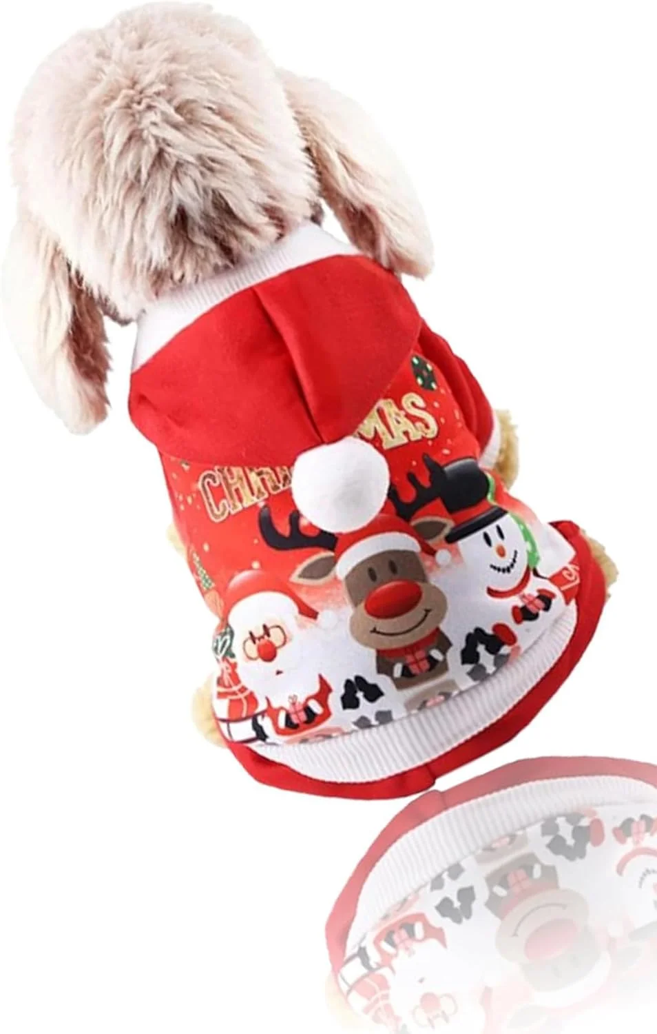 لباس جشن کریسمس حیوانات خانگی - هودی بابانوئل برای سگ ها و گربه های کوچک سایز S