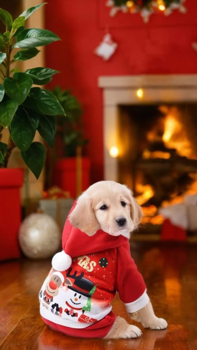 لباس جشن کریسمس حیوانات خانگی - هودی بابانوئل برای سگ ها و گربه های کوچک سایز S