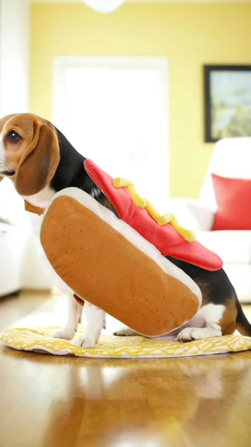 لباس سگ و گربه طرح هات داگ - لباس خنده دار طرح برگر برای سگ و گربه - لباس پاییزی و زمستانی حیوانات خانگی برای استایلی سرگرم کننده! لباس جالب هات داگ (سایز M) لباس سگ و گربه طرح هات داگ - لباس خنده دار طرح برگر برای سگ و گربه - لباس پاییزی و زمستانی حیوانات خانگی برای استایلی سرگرم کننده! لباس جالب هات داگ (سایز M)