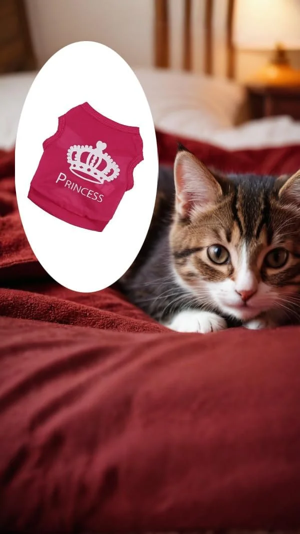 لباس سگ و گربه طرح پرنسس - لباس جذاب برای حیوان خانگی شما - سایز S