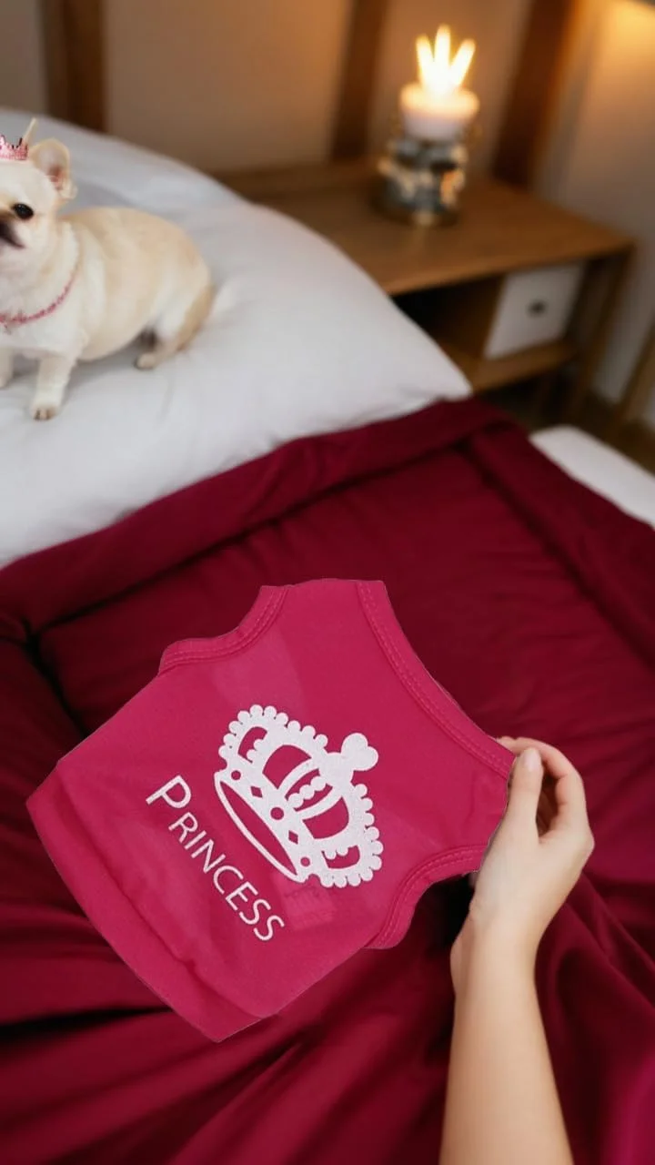 لباس سگ و گربه طرح پرنسس - لباس جذاب برای حیوان خانگی شما - سایز S