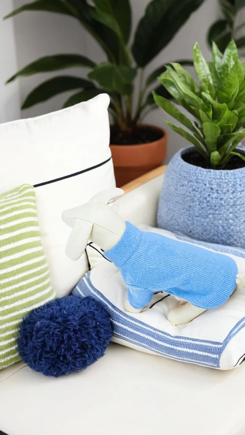 لوازم ضروری نمایش فروشگاه حیوانات خانگی سون سوییت: مانکن سگ چرمی - مدل اسباب بازی سگ در حالت ایستاده برای فروشگاه های حیوانات - سایز کوچک سفید