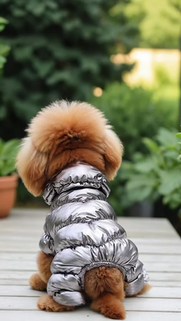 کت گرم زمستانی سگ با پوشش ضدآب - جلیقه پددار سبک وزن مناسب سگ های کوچک، لباس ضد باد مناسب آب و هوای سرد (سایز L)