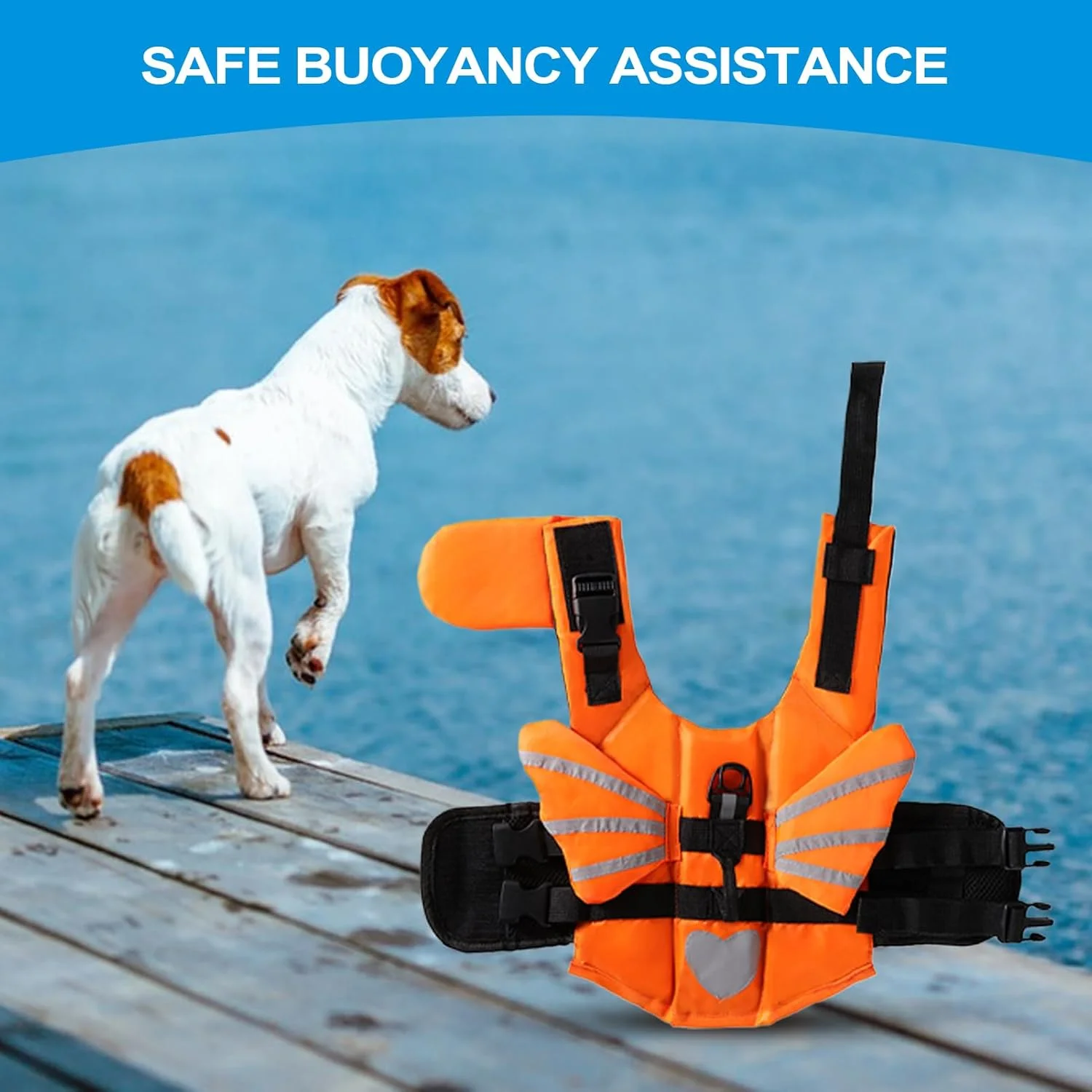 لباس شنا سگ | ژاکت شنا بازتابنده | ژاکت شناور بازتابنده قابل تنظیم برای نجات سگ خانگی در استخر، قایق سواری، ساحل و فضای باز لباس شنا سگ | ژاکت شنا بازتابنده | ژاکت شناور بازتابنده قابل تنظیم برای نجات سگ خانگی در استخر، قایق سواری، ساحل و فضای باز