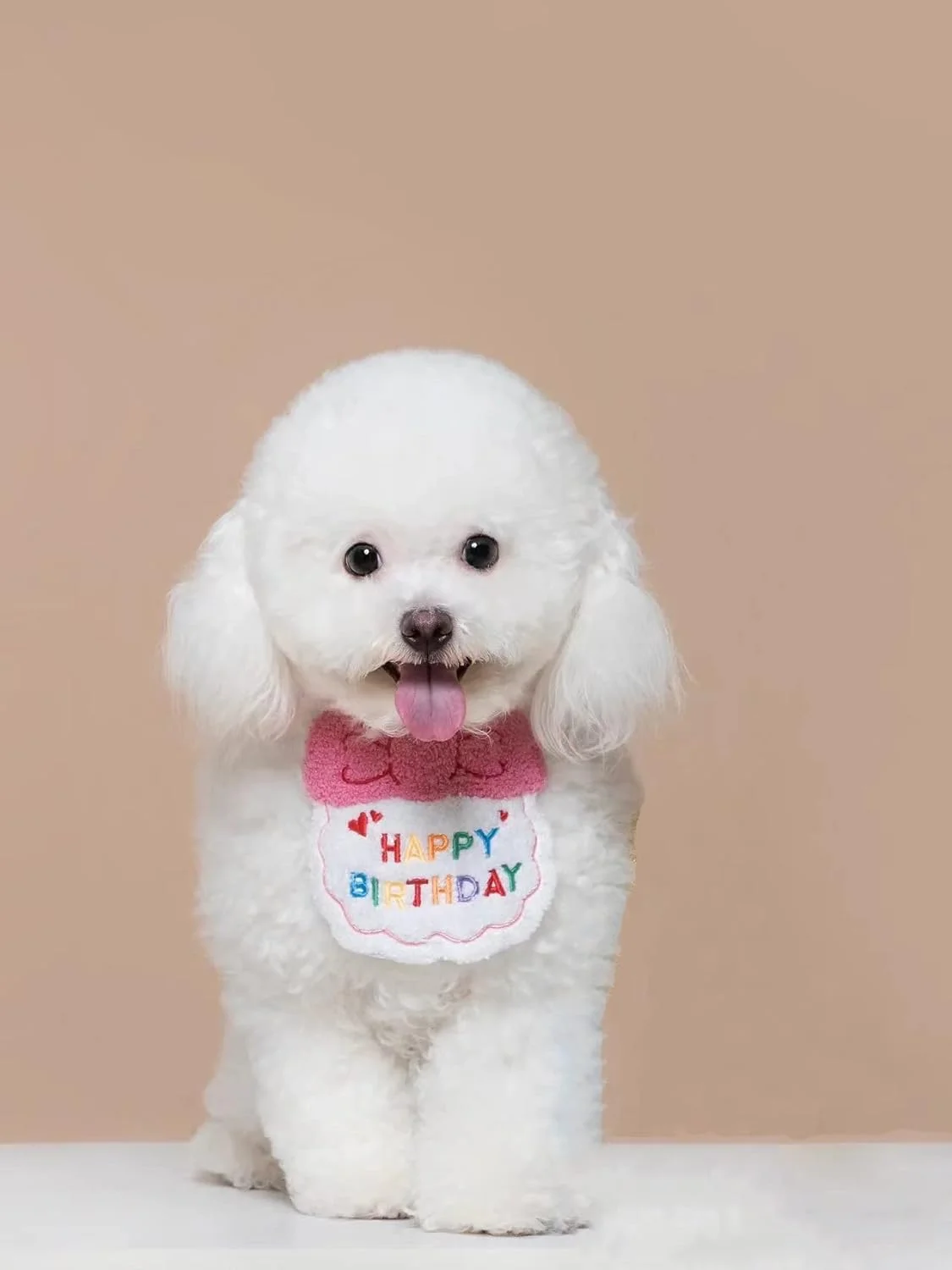 ست کلاه و شال گردن تولد برای گربه و توله سگ، 2 عددی، لباس پرنسسی گربه، دستمال سر توری زیبا برای گربه، ست تزئینات جشن تولد حیوانات خانگی (صورتی)