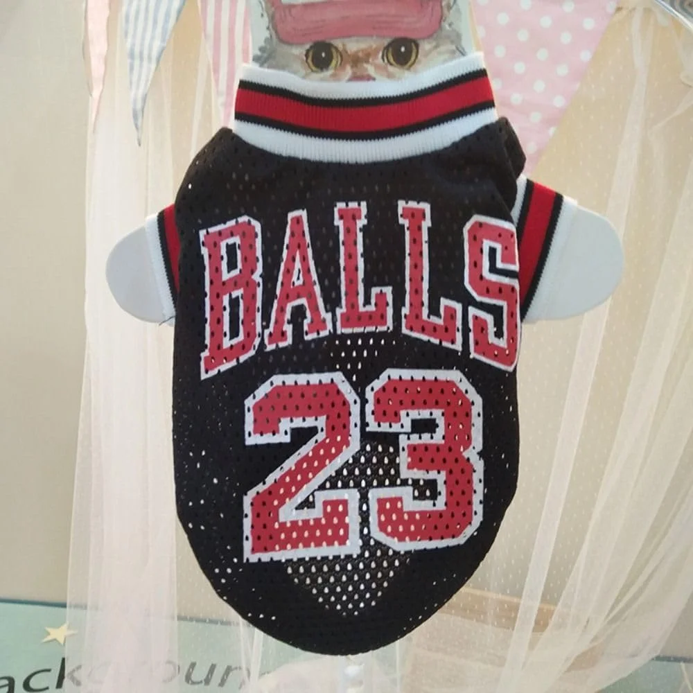 لباس سگ تی شرت جلیقه لباس بسکتبال توری تنفسی بهاره تابستانی لباس سگ خانگی پیراهن ورزشی حیوانات خانگی (مشکی M)