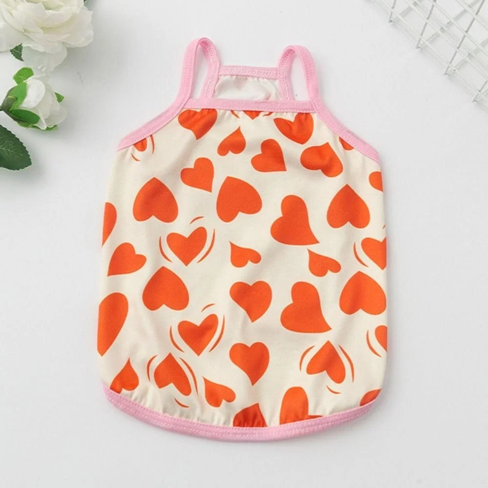 تیشرت سگ طرحدار لباس تابستانی سگ جلیقه حیوان خانگی ناز مناسب سگهای کوچک و متوسط لوازم حیوانات خانگی (نارنجی-قلب-L) تیشرت سگ طرحدار لباس تابستانی سگ جلیقه حیوان خانگی ناز مناسب سگهای کوچک و متوسط لوازم حیوانات خانگی (نارنجی-قلب-L)