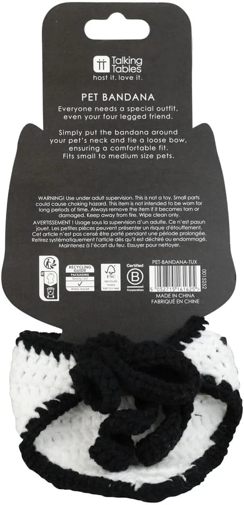 دستمال گردن گربه Talking Tables برای هالووین، دستمال سر برای حیوانات خانگی - تاکسیدوی قلاب بافی برای سگ ها، گربه ها و توله سگ ها، لوازم جانبی قابل شستشو با طرح های خنده دار دست ساز، لباس و لوازم جانبی برای کریسمس و هالووین