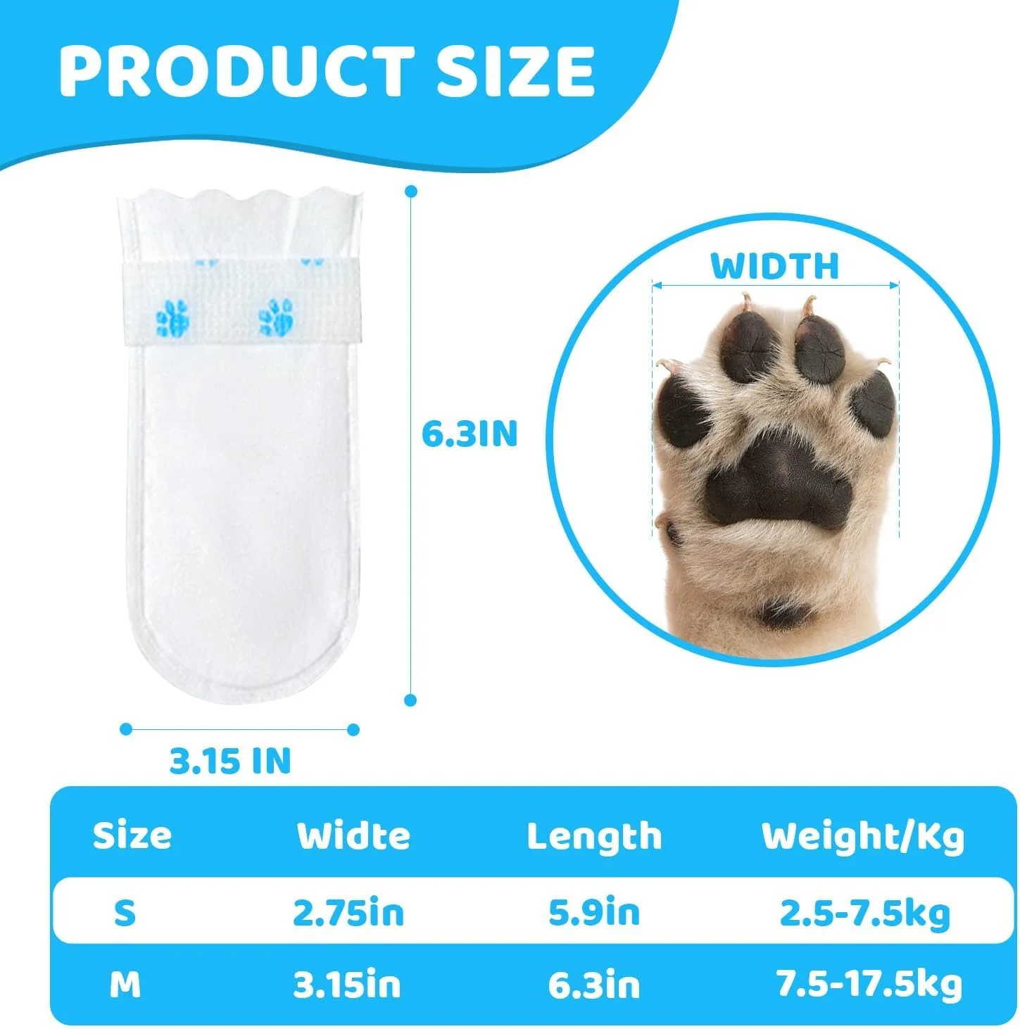 کفش سگ تازویق 20 عددی برای محافظت از پنجه، کفش حیوانات خانگی با باند خود چسب تنظیم شونده، پاپوش سگ یکبار مصرف برای پیاده روی در فضای باز و داخل خانه (M)