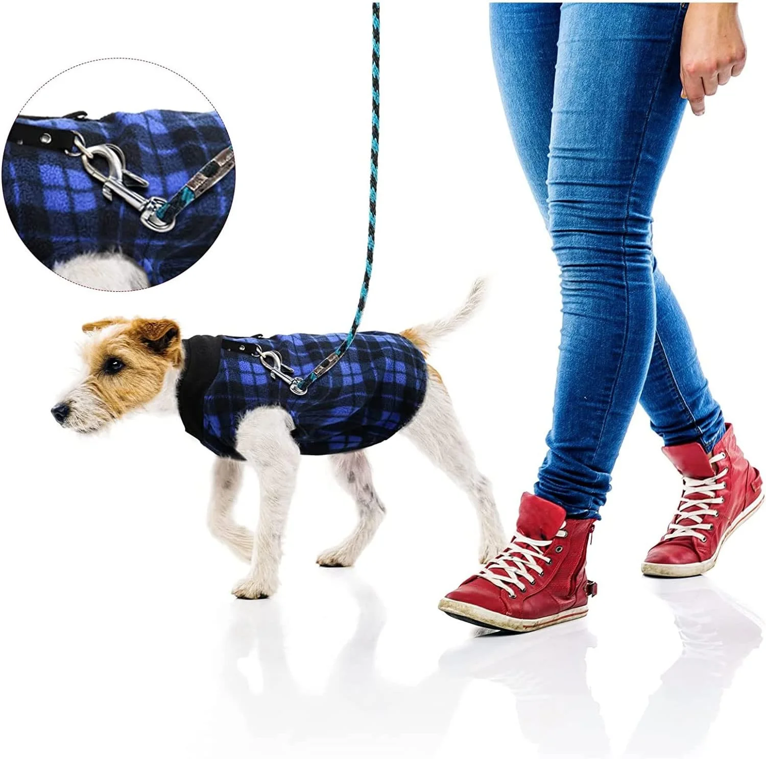 لباس سگ 6 تکه TERRIFI - پلیور و لباس پشمی برای گرمای زمستان - پیراهن حیوانات خانگی پشمی (متوسط، 6 رنگ)