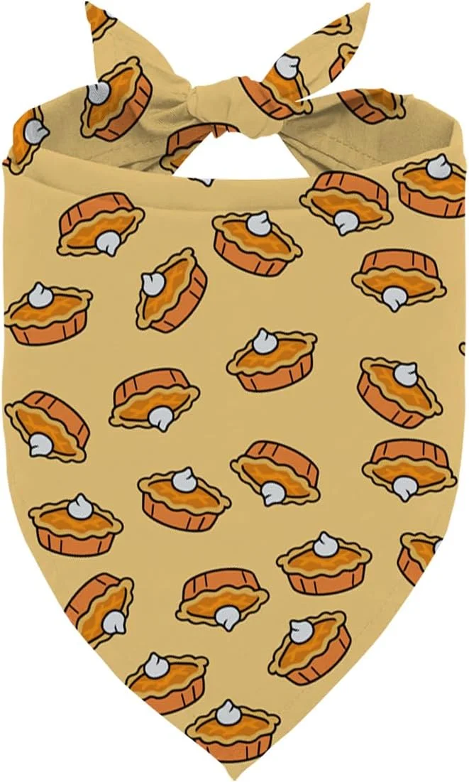 دستمال گردن سگ طرح کدو تنبل و کیک، مثلثی قابل تنظیم، نرم و زیبا، هدیه ای شیک برای سگ های سایز متوسط و کوچک دستمال گردن سگ طرح کدو تنبل و کیک، مثلثی قابل تنظیم، نرم و زیبا، هدیه ای شیک برای سگ های سایز متوسط و کوچک