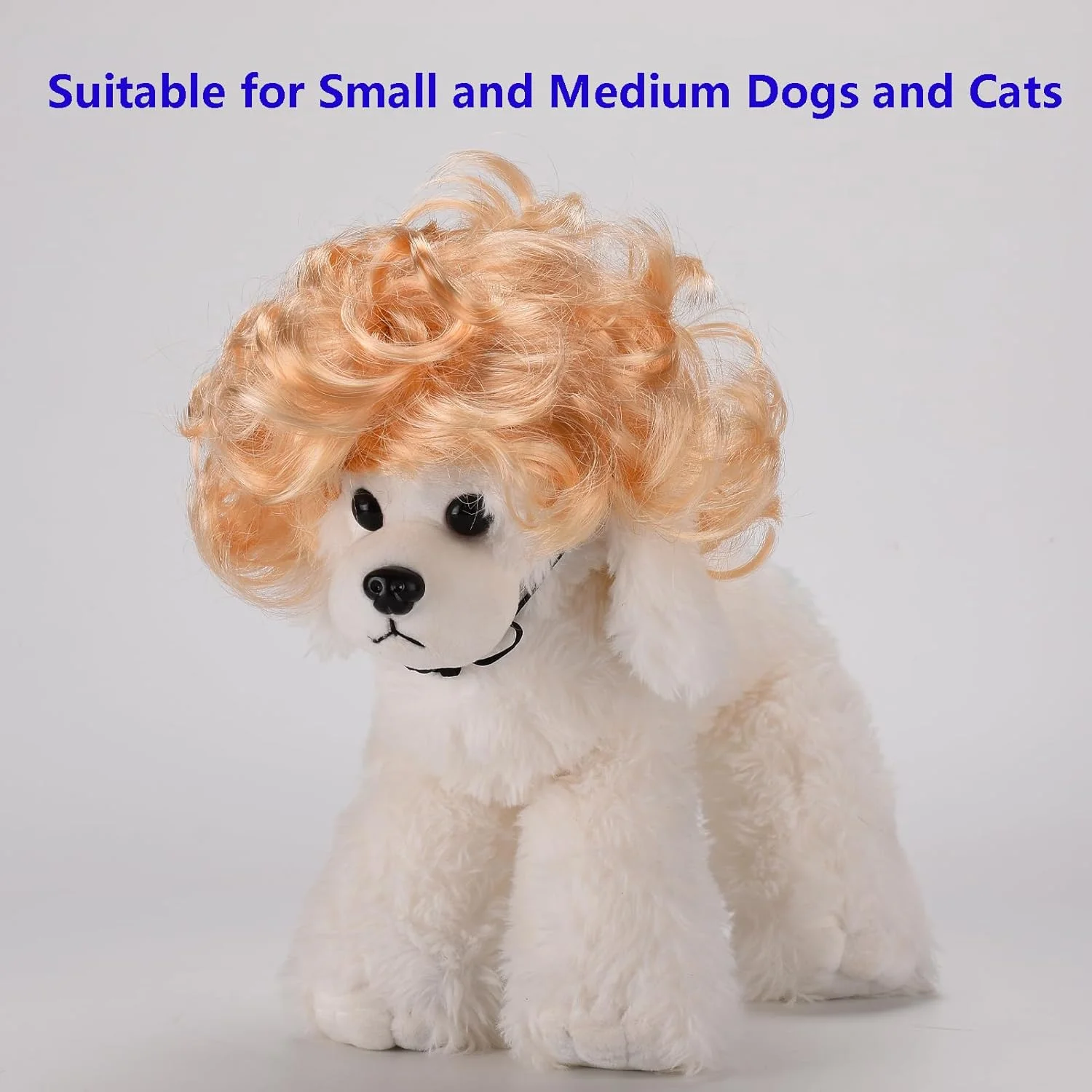 کلاه گیس فانتزی سگ، پوشاک سر، لباس حیوانات خانگی، لباس گربه برای هالووین، کریسمس، مهمانی ها، جشنواره ها (موهای فرفری بلوند) کلاه گیس فانتزی سگ، پوشاک سر، لباس حیوانات خانگی، لباس گربه برای هالووین، کریسمس، مهمانی ها، جشنواره ها (موهای فرفری بلوند)