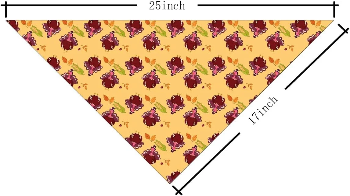 دستمال گردن سگ طرح مثلثی قابل تنظیم با طرح برگ های پاییزی و ذرت مناسب جشن برای توله سگ ها و حیوانات خانگی کوچک و متوسط دستمال گردن سگ طرح مثلثی قابل تنظیم با طرح برگ های پاییزی و ذرت مناسب جشن برای توله سگ ها و حیوانات خانگی کوچک و متوسط