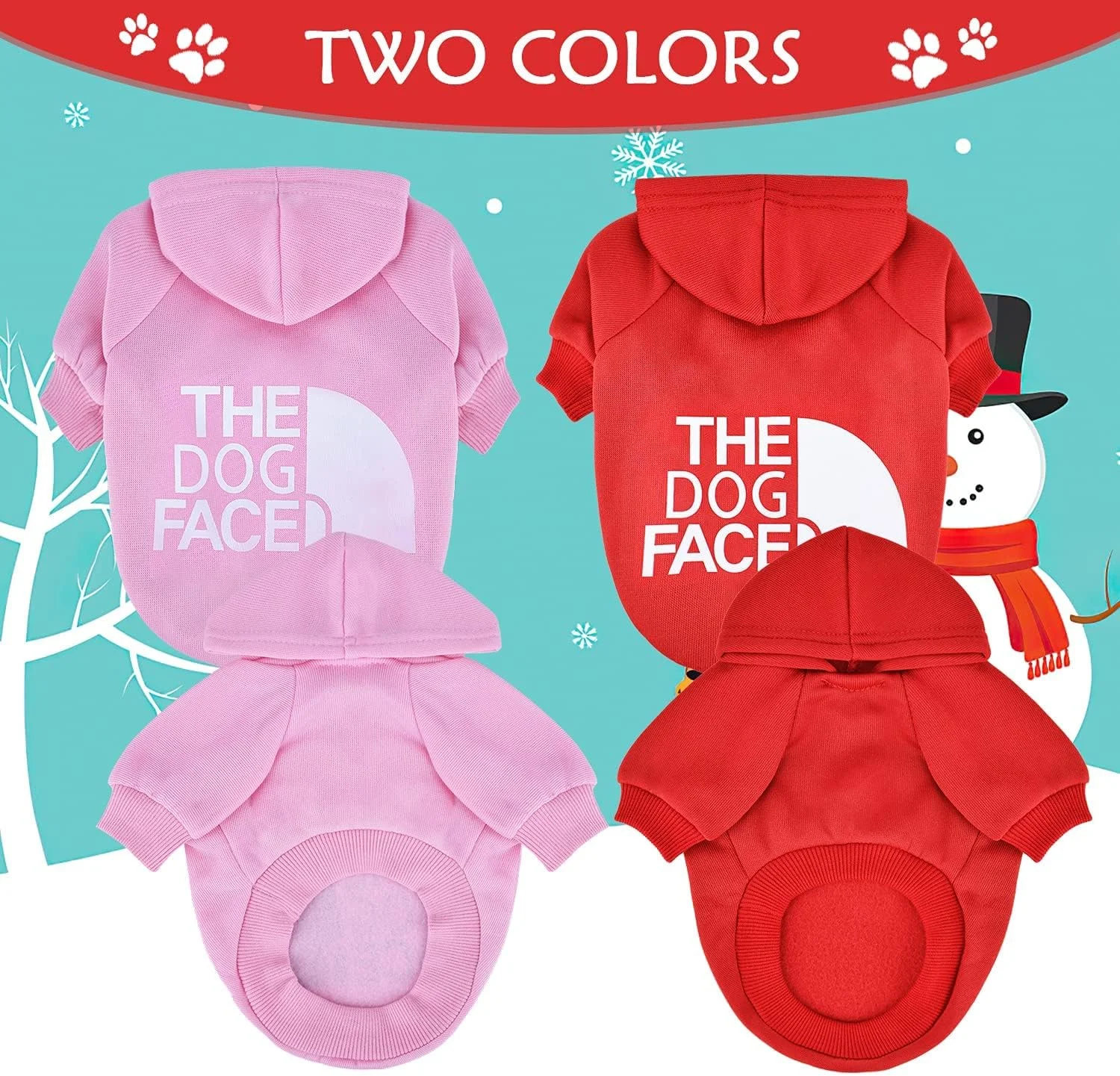 ست 2 عددی هودی سگ TERRIFI، ژاکت سگ و توله سگ برای سگ های کوچک دخترانه و پسرانه، لباس سگ چیواوا، لباس گربه، کت (صورتی+قرمز، متوسط) ست 2 عددی هودی سگ TERRIFI، ژاکت سگ و توله سگ برای سگ های کوچک دخترانه و پسرانه، لباس سگ چیواوا، لباس گربه، کت (صورتی+قرمز، متوسط)
