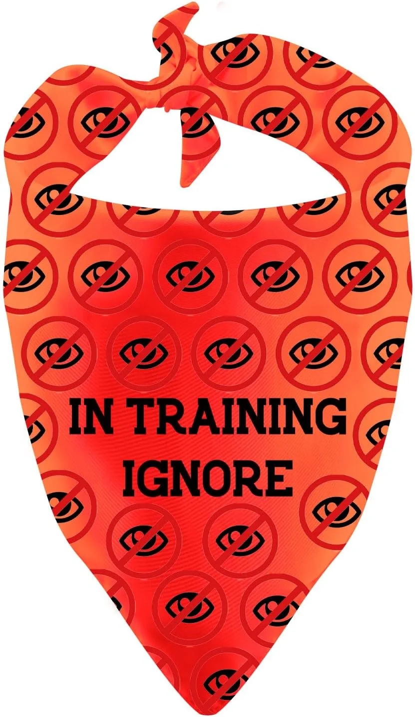 دستمال گردن سگ در حال آموزش، شال سگ نادیده گرفتن برای هدیه مربی سگ (در حال آموزش نادیده گرفتن)