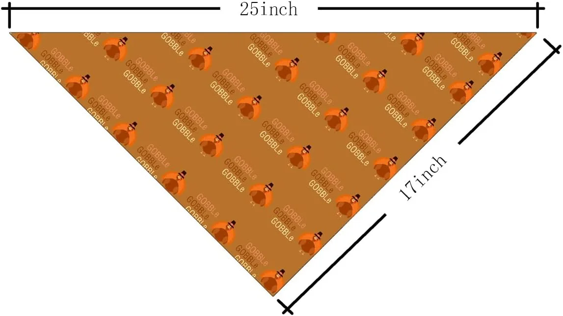 دستمال گردن سگ با طرح بوقلمون، پیشبند مثلثی، روسری تعطیلات، دستمال سر سگ توله سگ، هدایای فانتزی برای سگ ها برای سگ های متوسط ​​و کوچک