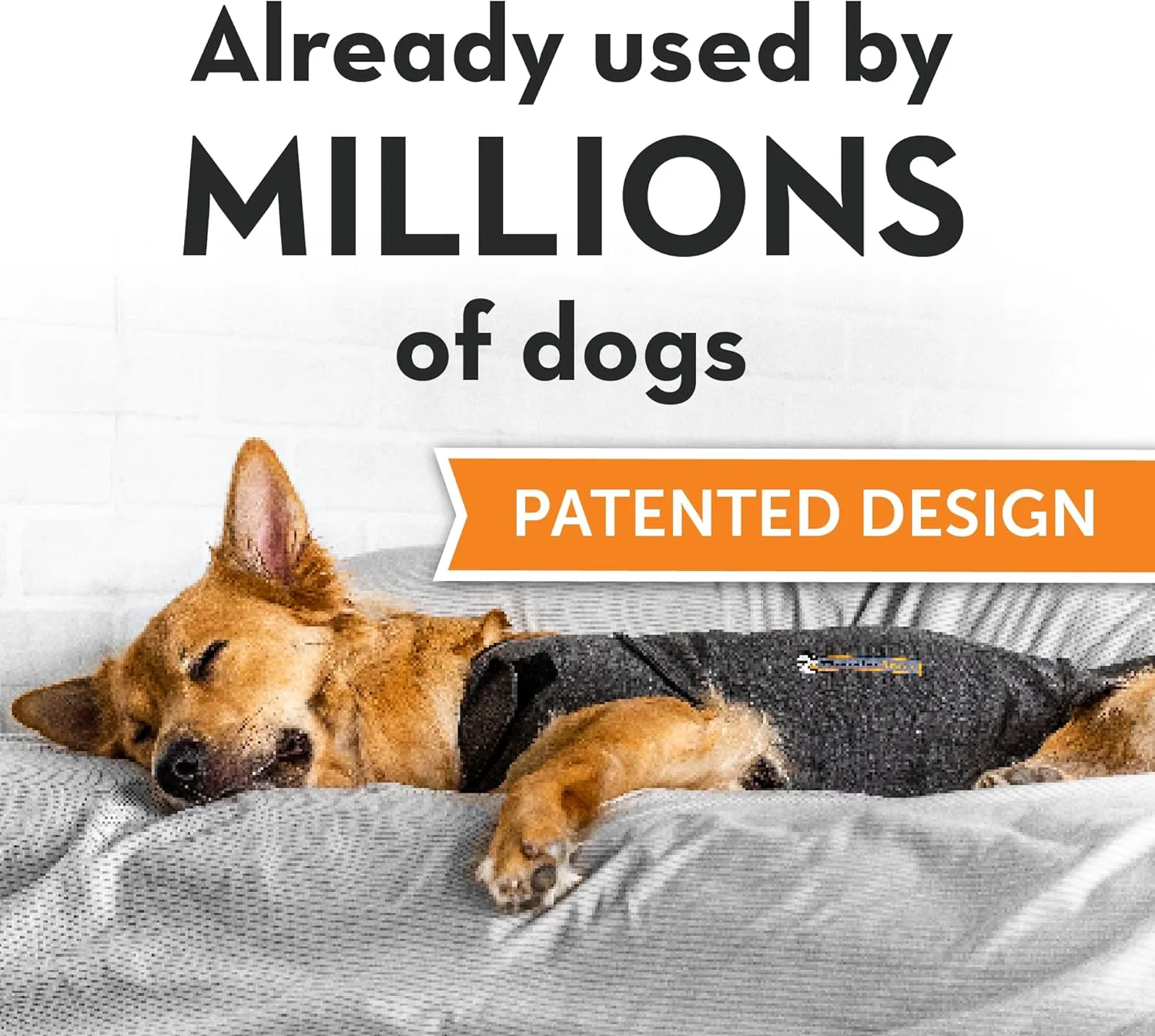 ژاکت آرامش بخش سگ تاندرشرت کلاسیک، خاکستری هدر، سایز متوسط