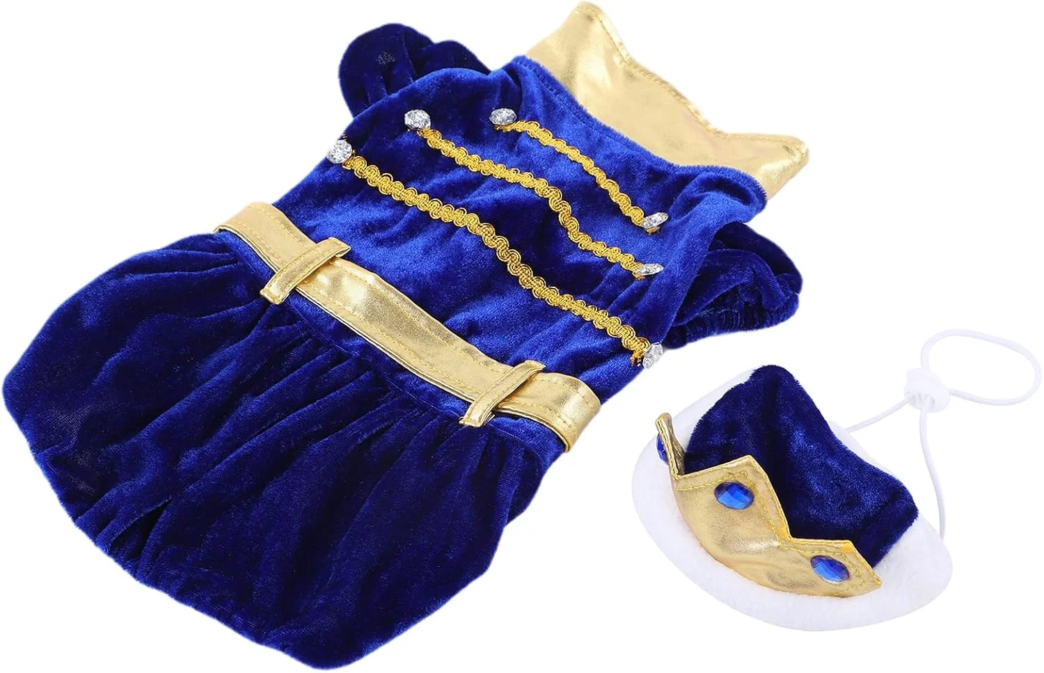 لباس حیوانات خانگی Tnfeeon، لباس سگ زیبا، لباس فستیوال سگ، کت و شلوار به سبک شاهزاده، لباس هالووین با کلاه (S)