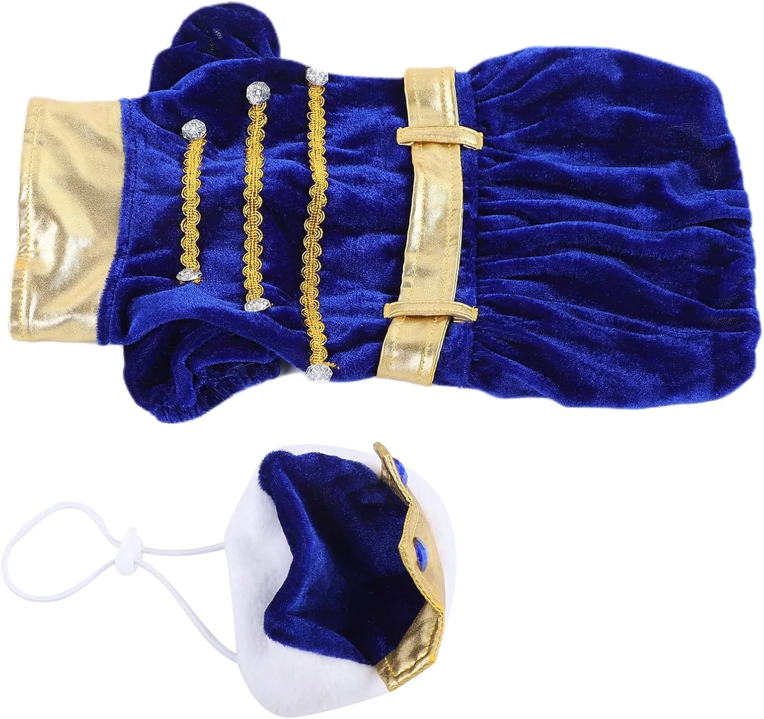 لباس حیوانات خانگی Tnfeeon، لباس سگ زیبا، لباس جشن سگ، کت و شلوار به سبک شاهزاده، لباس هالووین با کلاه (L)