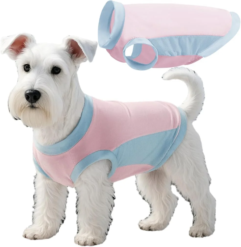 جلیقه خنک کننده سگ TOPSOSO با محافظت در برابر اشعه ماوراء بنفش UPF 51+، فناوری ابریشم یخی، تنفس پذیر، خشک شونده سریع، خنک کننده تابستانی برای سگ های کوچک/متوسط/بزرگ، مناسب برای فعالیت های داخلی و خارجی (صورتی M)