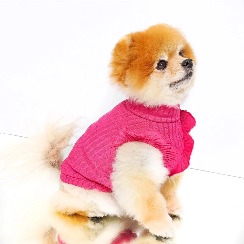 تاپ سگ تانیا - لباس سگ زیبا، تی شرت سگ برای سگ های متوسط. لباس سگ برای سگ های کوچک دخترانه پسرانه، توله سگ. لباس حیوانات خانگی سگ گربه نرم و قابل تنفس، لباس گربه، لباس سگ، لباس سگ شیک (صورتی، بزرگ)