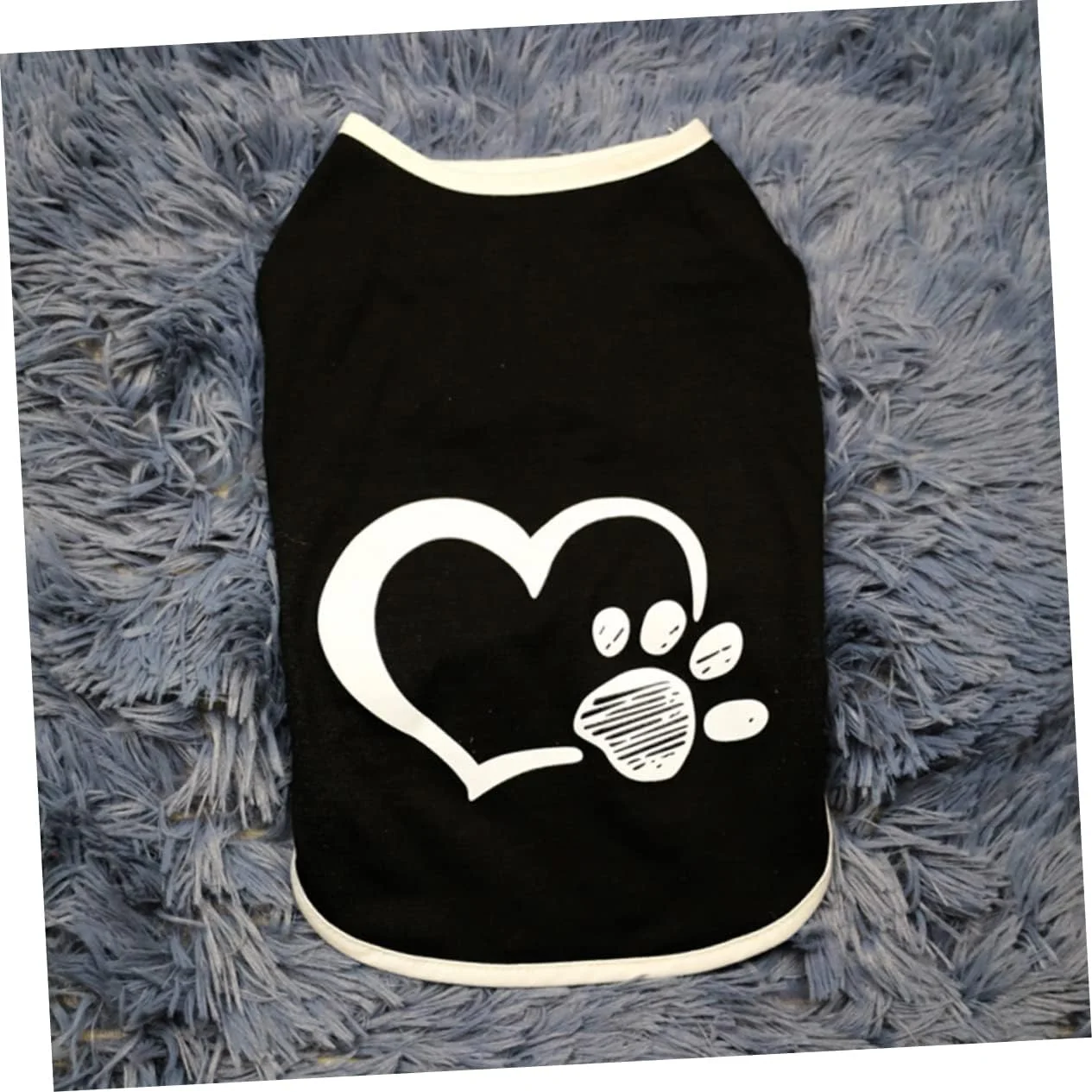 Toyvian جلیقه سگ لباس حیوان خانگی راحت طرح قلب برای بهار و تابستان لباس مشکی برای سگ ها و لوازم