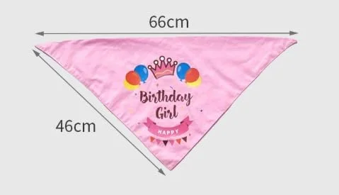 دستمال گردن مثلثی حیوانات خانگی با طرح بادکنک صورتی، دستمال سر قابل تنظیم برای سگ و گربه های کوچک و متوسط، مناسب برای تزئین تولد حیوانات خانگی، لوازم جانبی لباس تعطیلات برای سگ ها و گربه ها