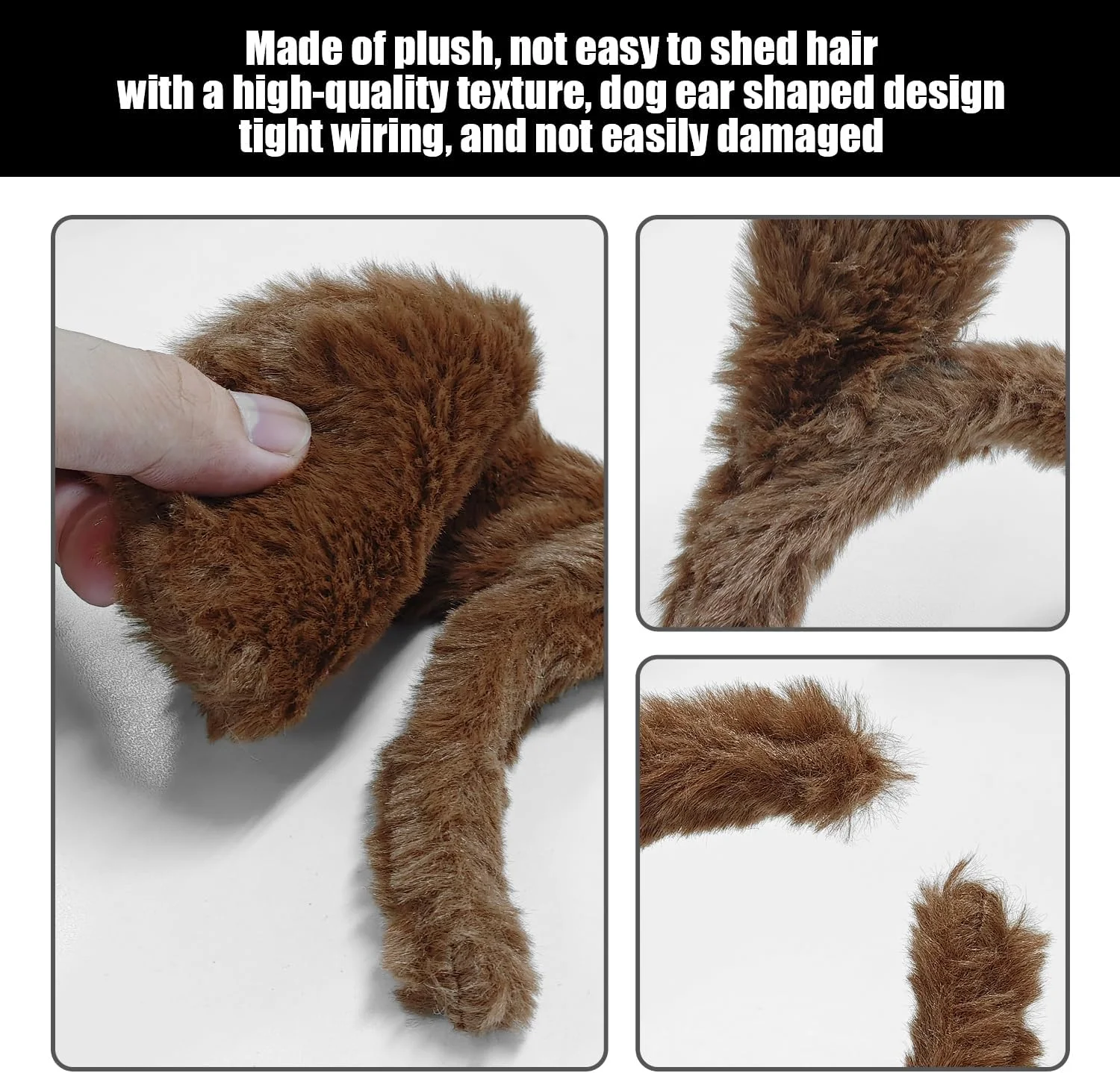 یک عدد تل سر، یک عدد پاپیون، یک عدد بینی و یک عدد دم، لوازم جانبی لباس سگ، وسایل نقش آفرینی، لوازم جانبی لباس پوشیدن زیبا.