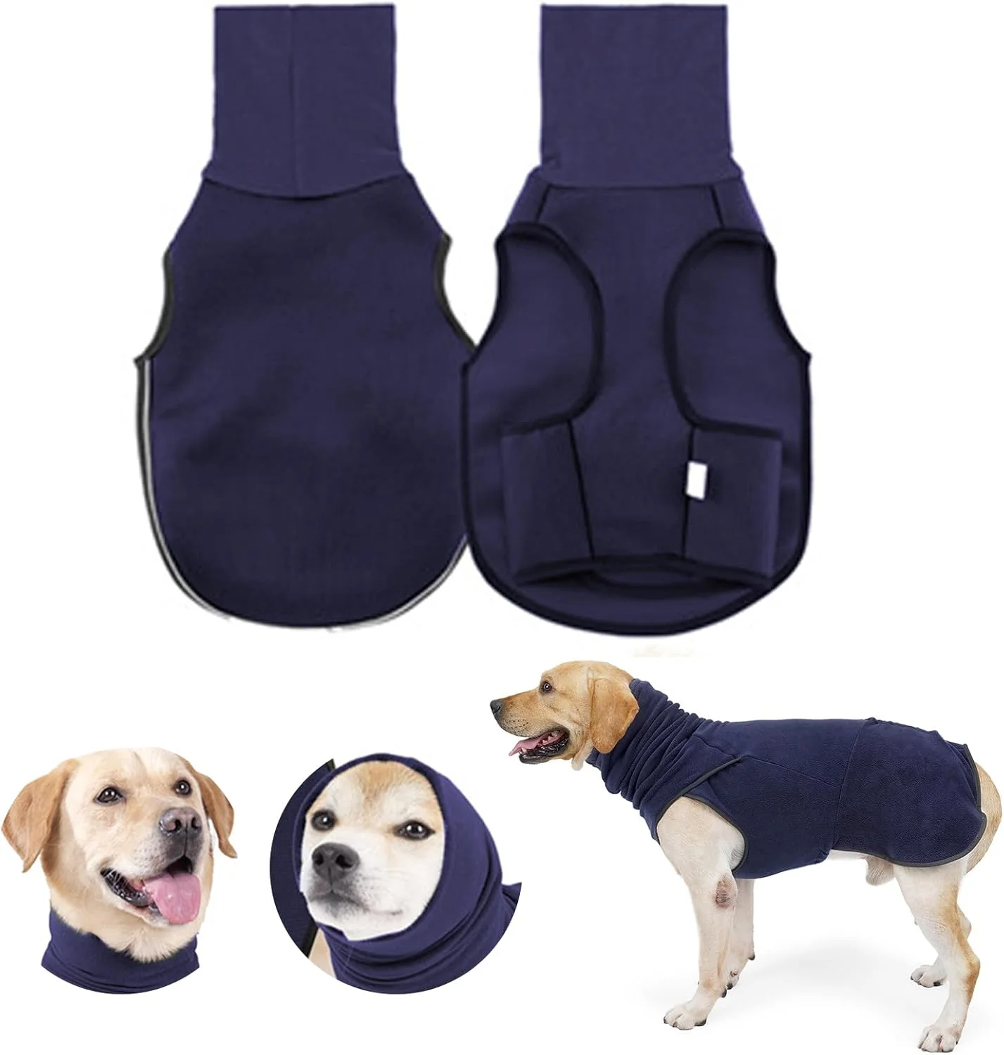 جلیقه ضد استرس سگ TYXHXTF، ژاکت اضطراب سگ، کت آرامش بخش، کت سگ با کلاه آرامش بخش، پیراهن آرامش بخش، تسکین اضطراب برای سگ ها