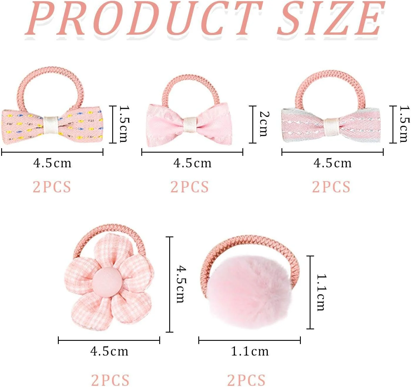 TVSVKWE ده عدد حلقه موی حیوانات خانگی، لوازم جانبی موی حیوانات خانگی، حلقه موی زیبا، حلقه موی کشسان و لوازم آرایش حیوانات خانگی.