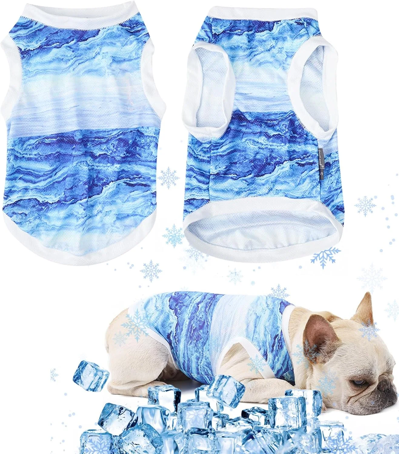 جلیقه خنک کننده سگ، جلیقه خنک کننده تنفسی سگ، کت خنک و راحت سگ برای سگ های کوچک تا متوسط ​​برای فعالیت های تابستانی، پیاده روی در فضای باز، تمرین
