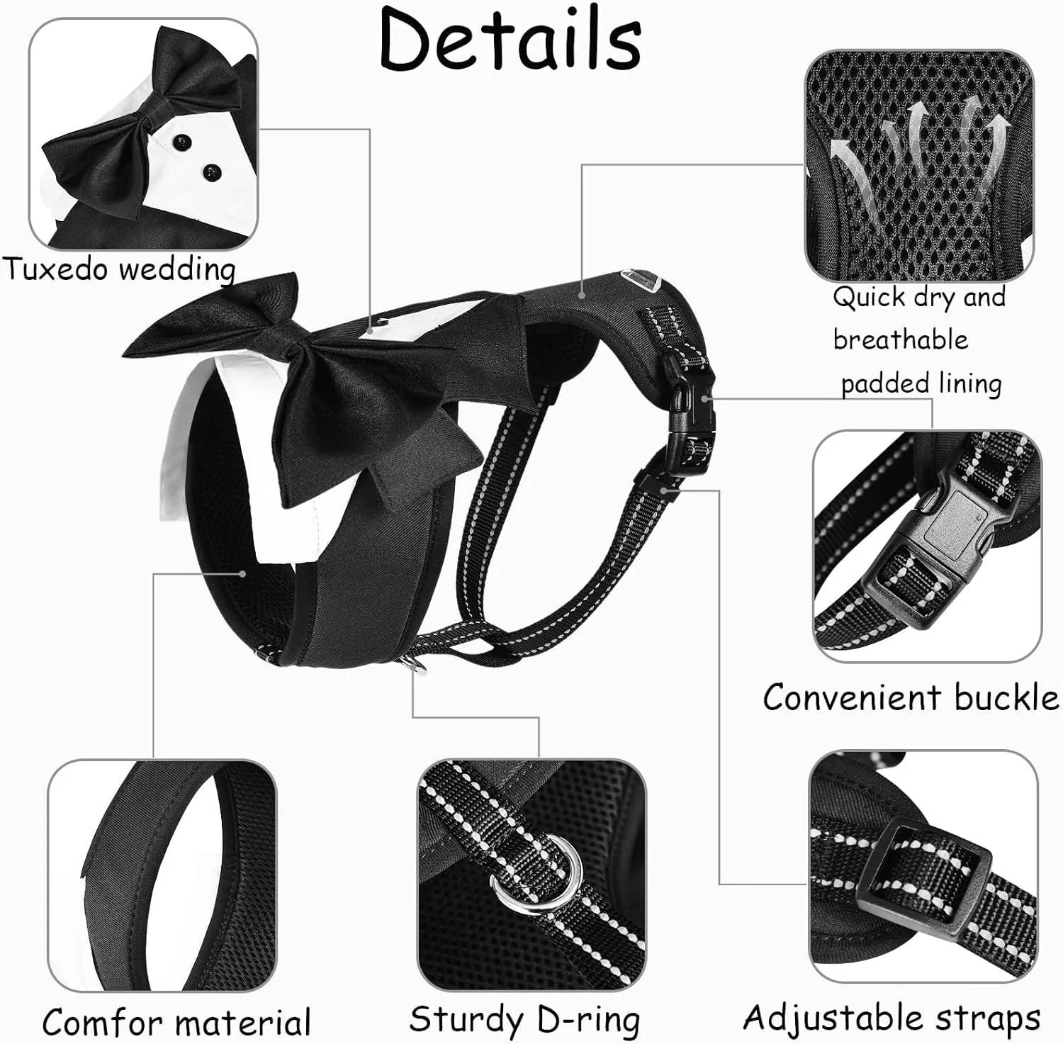 لباس رسمی سگ همراه با قلاده مناسب سگ های متوسط، لباس عروسی سگ، لباس رسمی سگ های کوچک، لباس سگ برای عروسی، لباس سگ (بزرگ)
