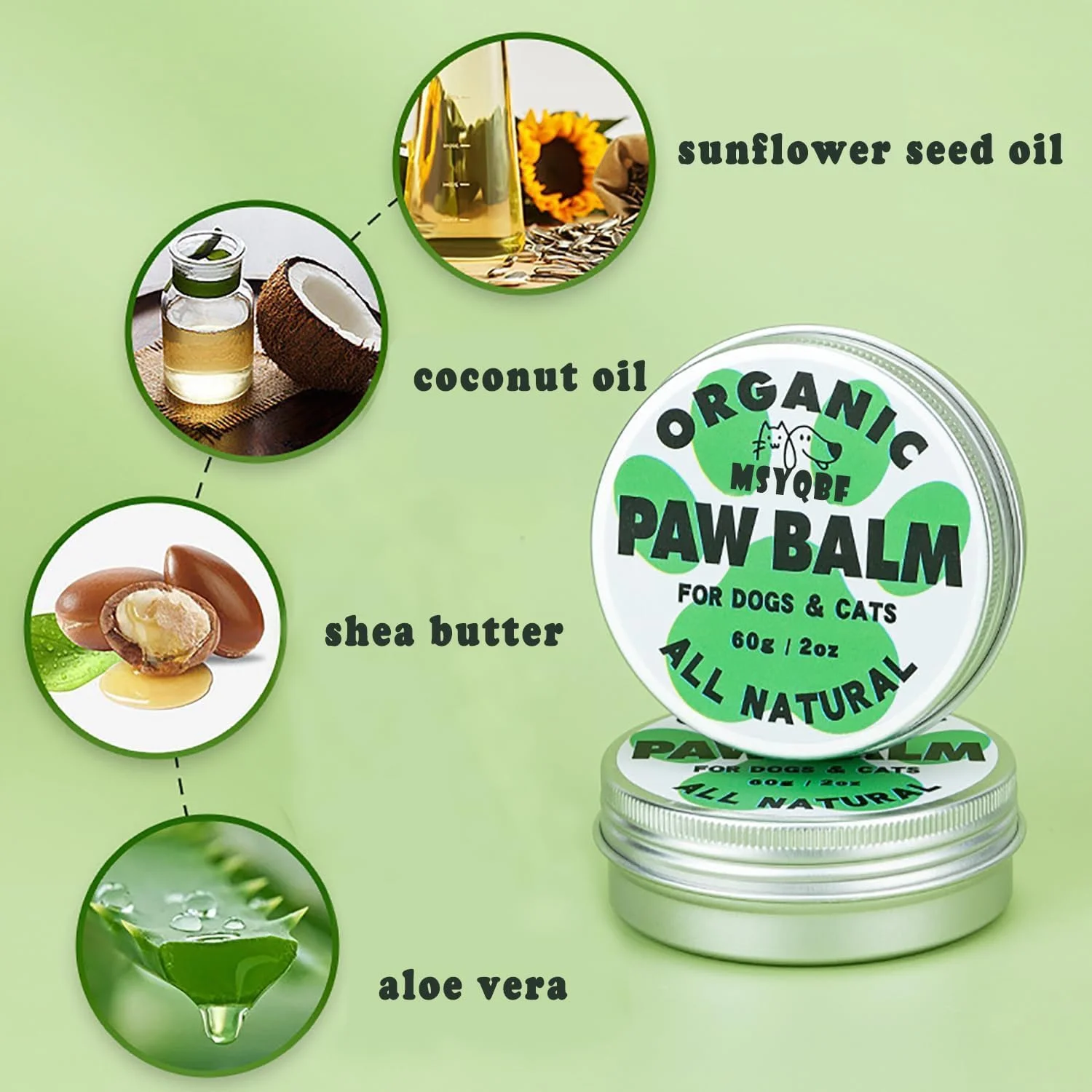 مرهم طبیعی پنجه سگ Uniface، مرهم بینی سگ - ترمیم کننده و احیا کننده خشکی، مرطوب کننده پنجه سگ 2 اونس مناسب برای سگ ها و گربه ها مرهم طبیعی پنجه سگ Uniface، مرهم بینی سگ - ترمیم کننده و احیا کننده خشکی، مرطوب کننده پنجه سگ 2 اونس مناسب برای سگ ها و گربه ها