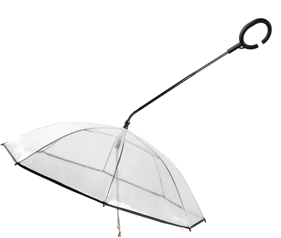 چتر سگ با زنجیر، چتر حیوانات خانگی برای سگ، چتر پیاده روی در روزهای بارانی و برفی با میله قابل خم شدن و زاویه قابل تنظیم، چتر سگ با دسته C شکل چتر سگ با زنجیر، چتر حیوانات خانگی برای سگ، چتر پیاده روی در روزهای بارانی و برفی با میله قابل خم شدن و زاویه قابل تنظیم، چتر سگ با دسته C شکل