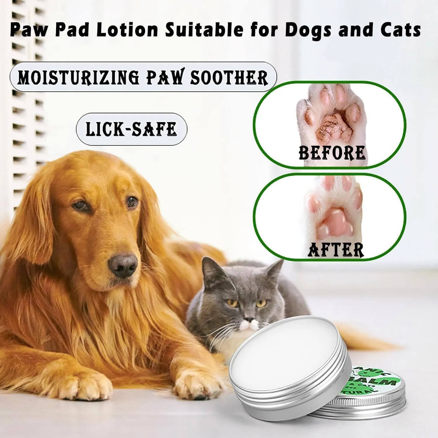 مرهم طبیعی پنجه سگ Uniface، مرهم بینی سگ - ترمیم کننده و احیا کننده خشکی، مرطوب کننده پنجه سگ 2 اونس مناسب برای سگ ها و گربه ها مرهم طبیعی پنجه سگ Uniface، مرهم بینی سگ - ترمیم کننده و احیا کننده خشکی، مرطوب کننده پنجه سگ 2 اونس مناسب برای سگ ها و گربه ها