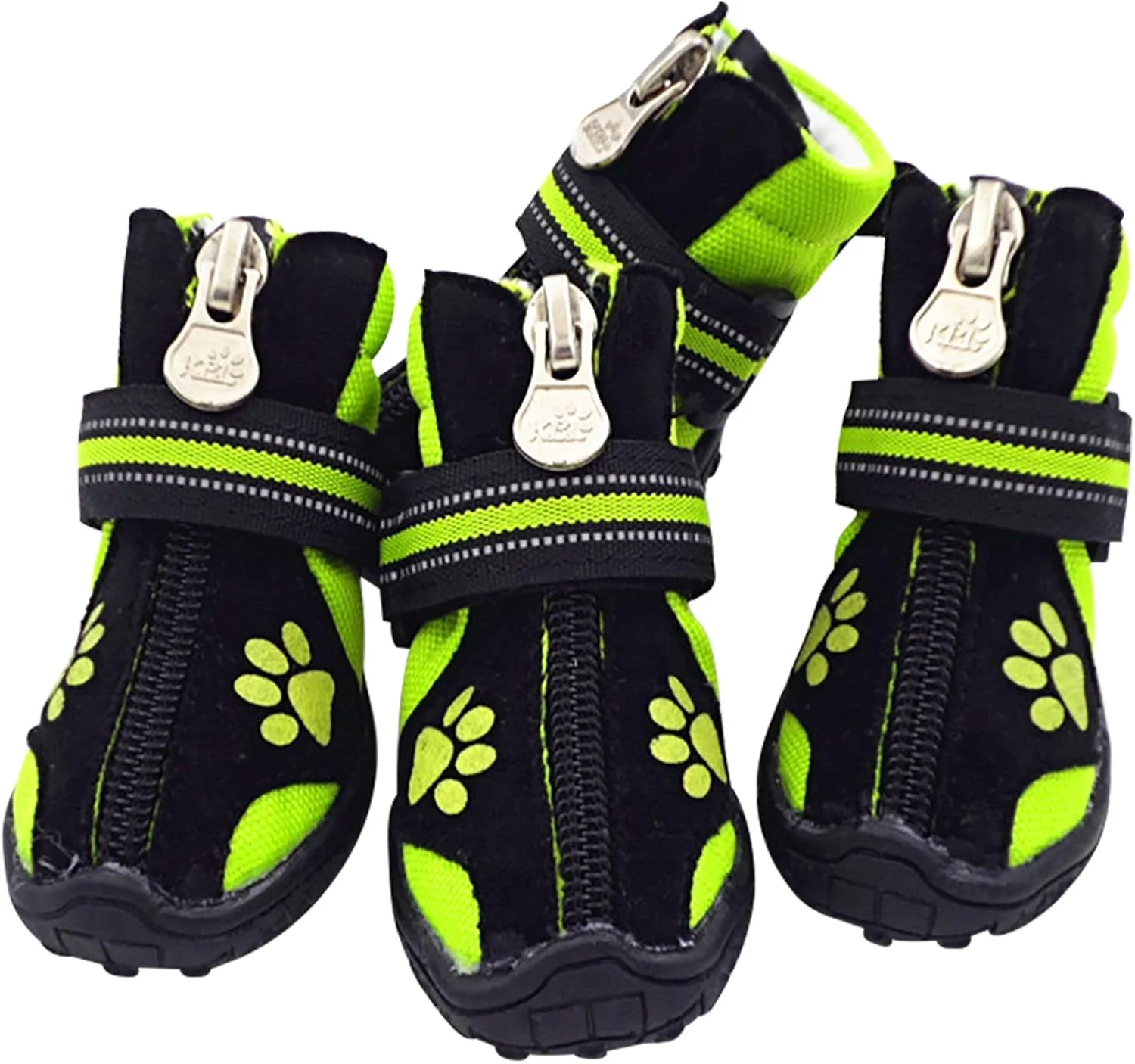 کفش زمستانی سگ URBEST، چکمه های ورزشی سگ با زیره ضد لغزش، چکمه های ضد آب برای سگ ها 2 جفت (2#، سبز)