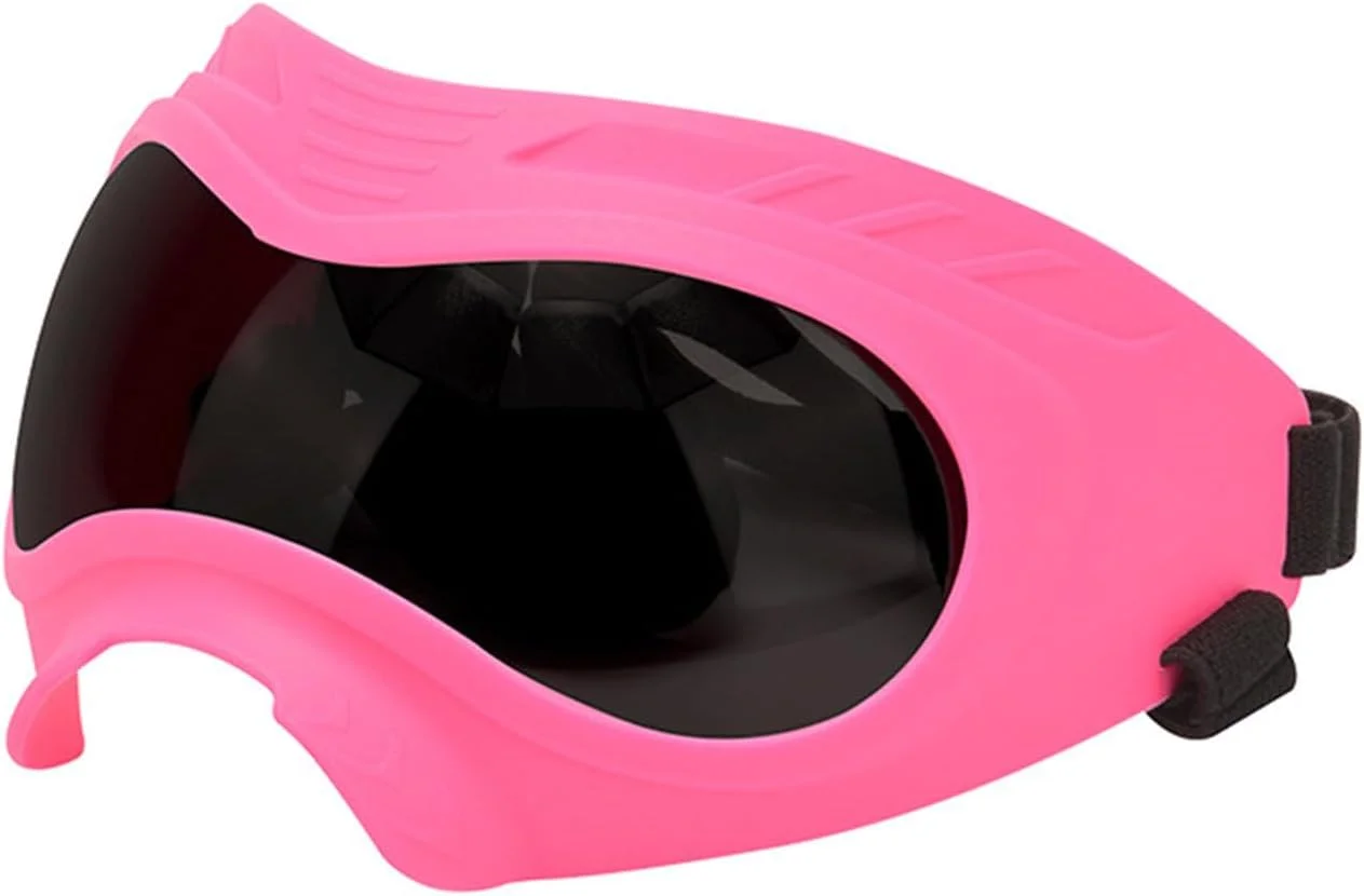 عینک محافظ UV برای سگ با بند قابل تنظیم، پد سیلیکونی نرم و لنز PC ضد خش برای ماجراجویی های فضای باز سگ