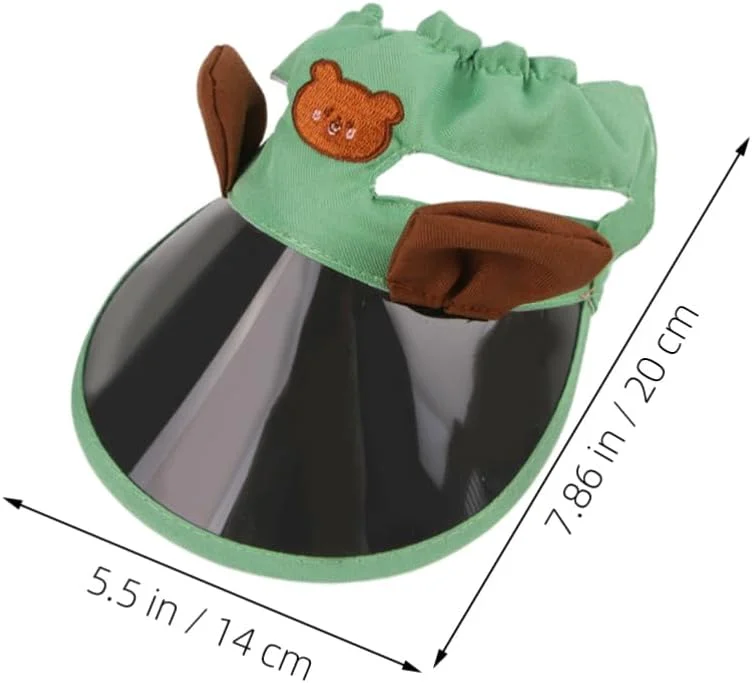 کلاه آفتابگیر حیوانات خانگی VANZACK، 2 عددی: نقاب PVC سبک وزن با بند قابل تنظیم - کلاه آفتابی حیوانات خانگی برای سگ های کوچک و متوسط