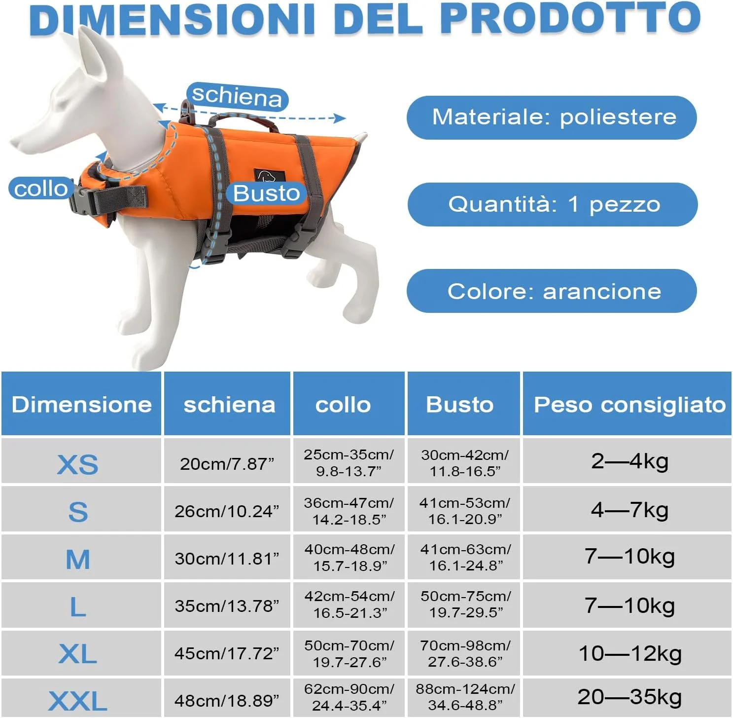 جلیقه نجات سگ Voarge، جلیقه شنای ایمنی حیوانات خانگی، قابل تنظیم برای اندازه سگ با دسته شنا و نجات قوی (XS) جلیقه نجات سگ Voarge، جلیقه شنای ایمنی حیوانات خانگی، قابل تنظیم برای اندازه سگ با دسته شنا و نجات قوی (XS)