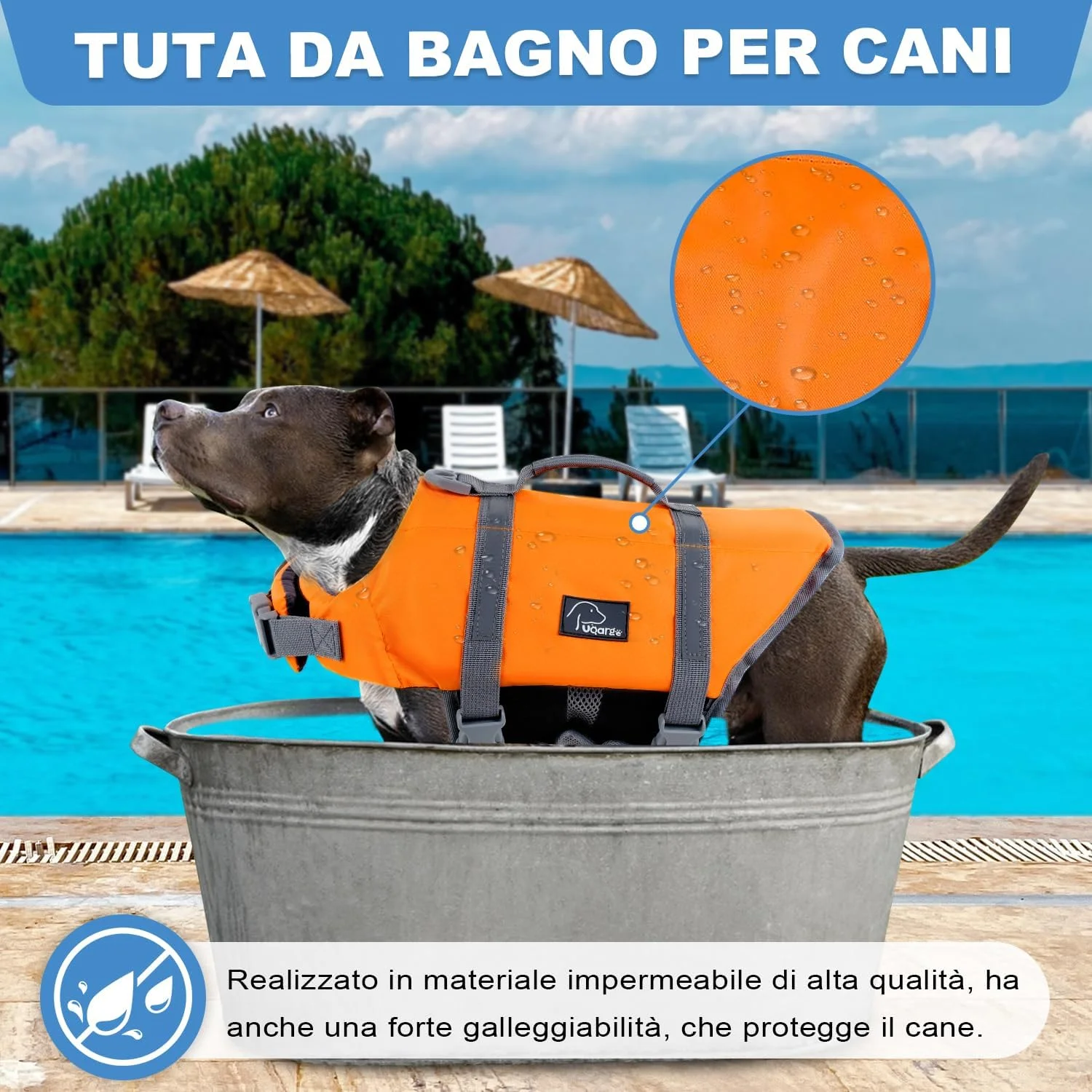 جلیقه نجات سگ Voarge، جلیقه شنای ایمنی حیوانات خانگی، قابل تنظیم برای اندازه سگ با دسته شنا و نجات قوی (XS) جلیقه نجات سگ Voarge، جلیقه شنای ایمنی حیوانات خانگی، قابل تنظیم برای اندازه سگ با دسته شنا و نجات قوی (XS)
