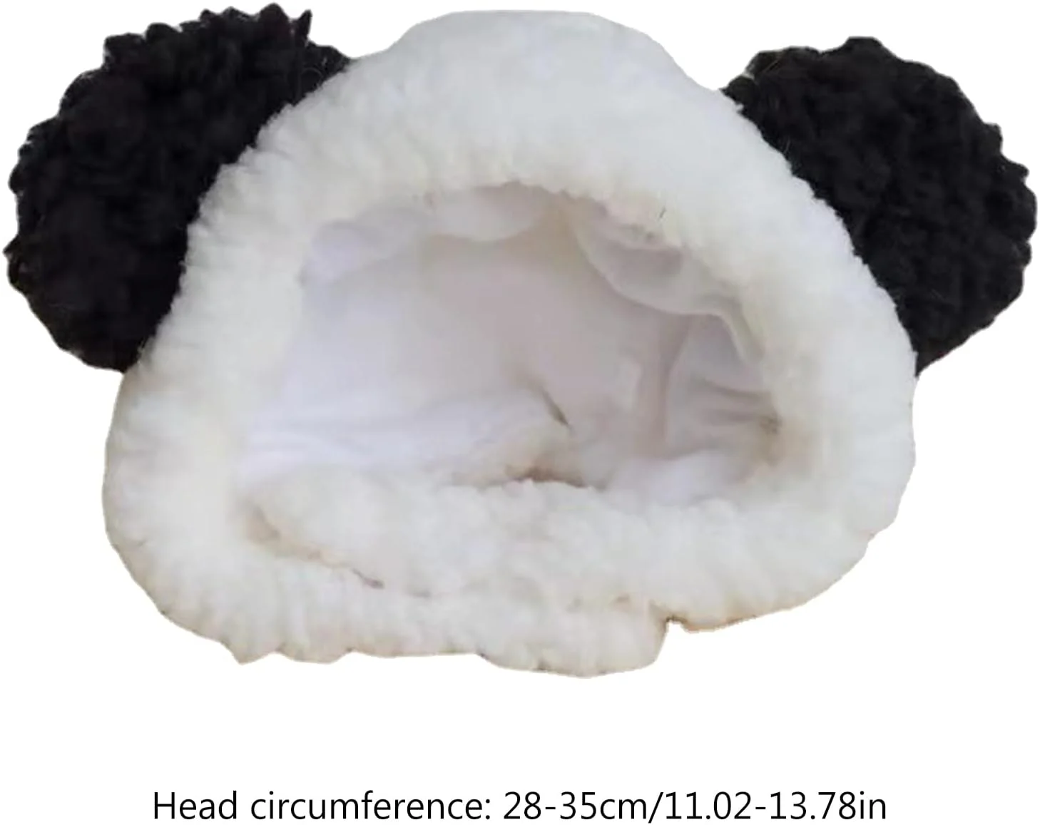 کلاه گرم کننده گردن و گوش حیوانات خانگی طرح پاندا با گوش، لوازم جانبی لباس، کلاه قابل تنظیم برای توله سگ