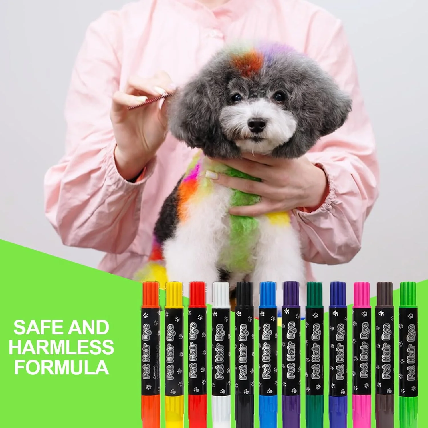 ماژیک رنگ مو سگ | ماژیک رنگی برای توله سگ | ست ماژیک رنگ موی سگ قابل شستشو و ایمن برای آرایش فانتزی و پیرایش خلاقانه حیوانات خانگی ماژیک رنگ مو سگ | ماژیک رنگی برای توله سگ | ست ماژیک رنگ موی سگ قابل شستشو و ایمن برای آرایش فانتزی و پیرایش خلاقانه حیوانات خانگی