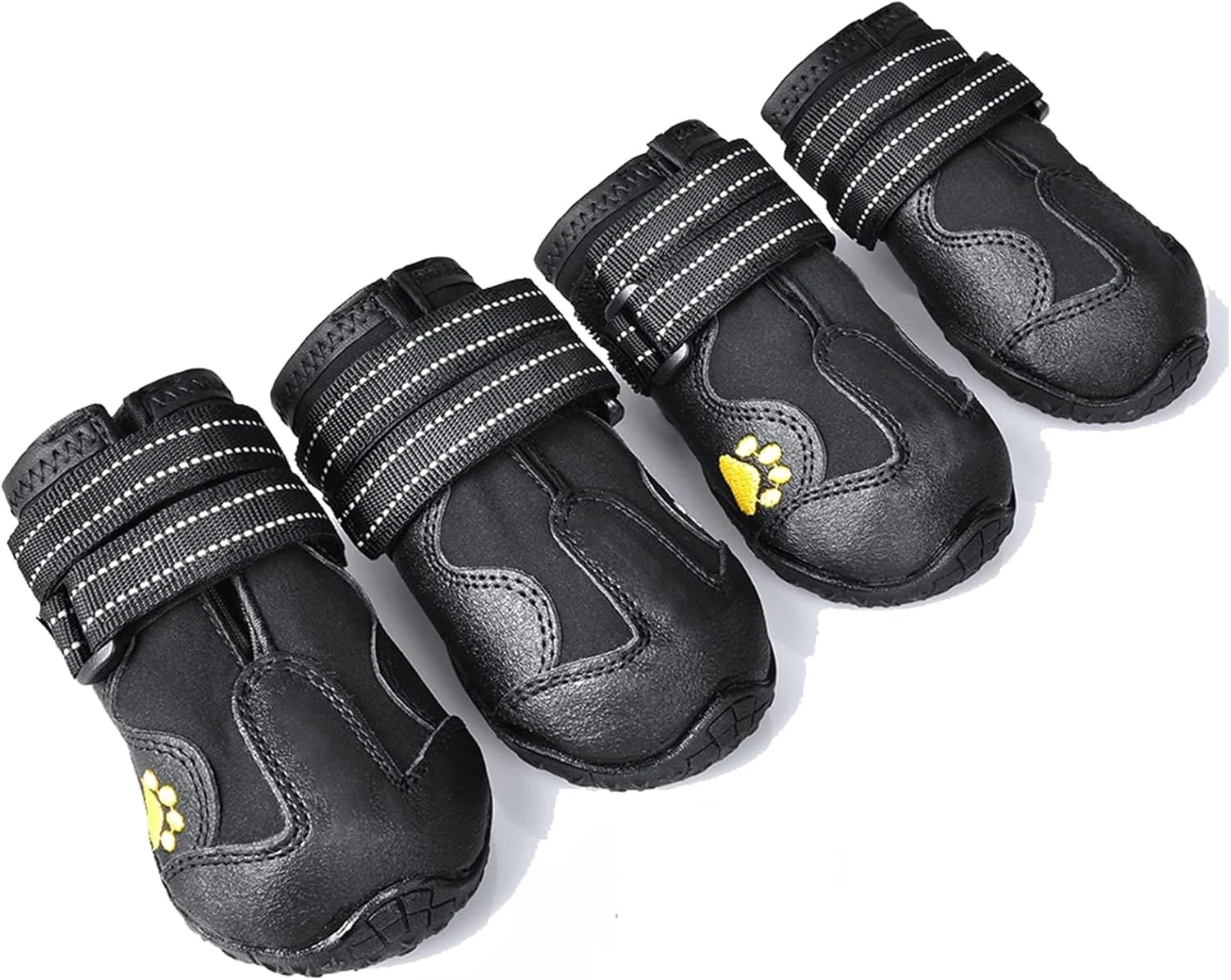 پاپوش ضدآب سگ برای سگ های بزرگ و متوسط، پاپوش ضد لغزش سگ برای پیاده روی در تابستان و سطوح داغ، محافظ تنفسی پنجه برای پیاده روی، دویدن، کوهنوردی 4 عددی - سایز 7