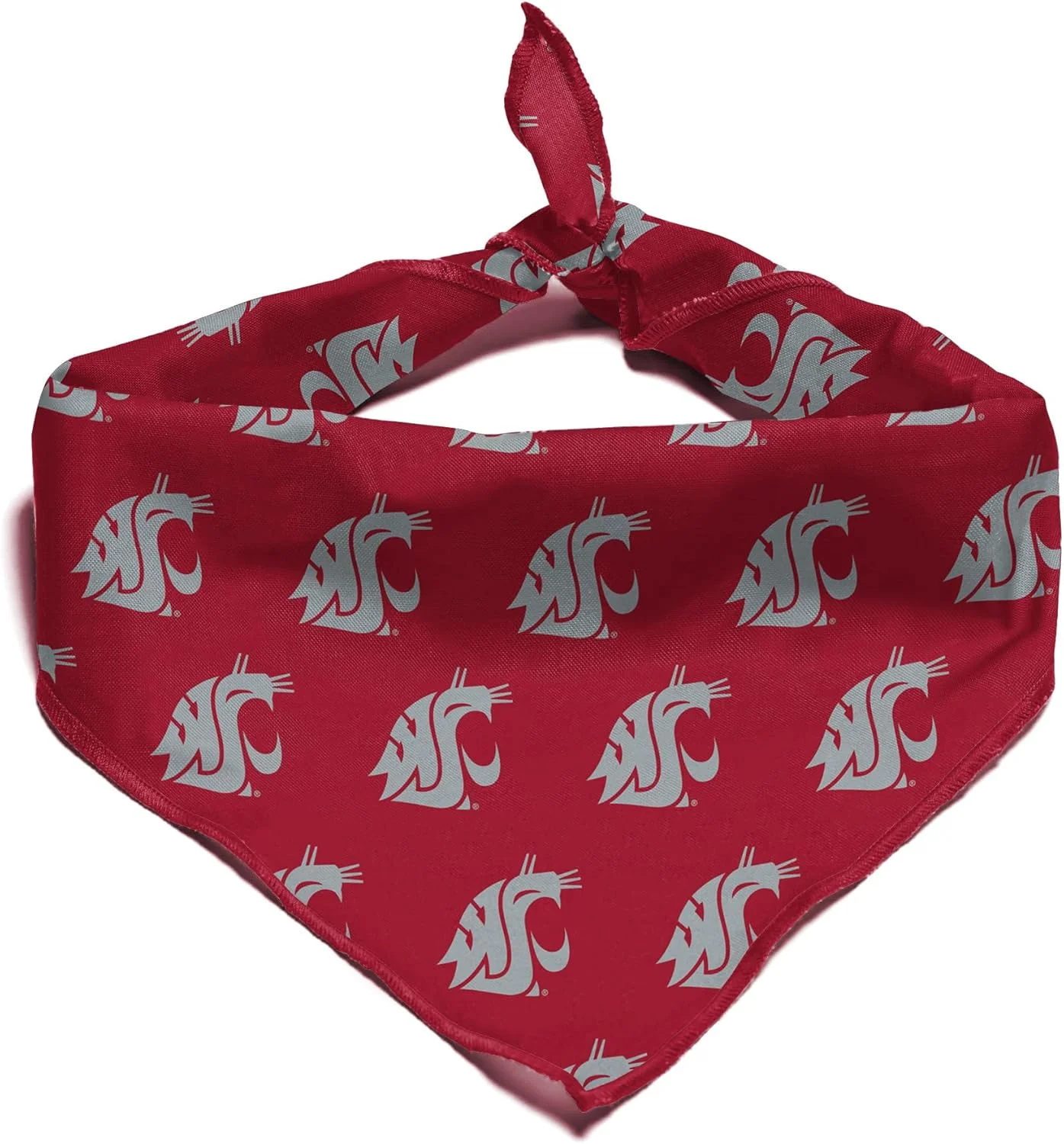 دستمال گردن سگ و گربه با طرح رسمی تیم واشنگتن استیت کوگرز | مناسب برای حیوانات خانگی، ایده آل برای هدیه | گره زدن آسان (بزرگ، 28 اینچ)