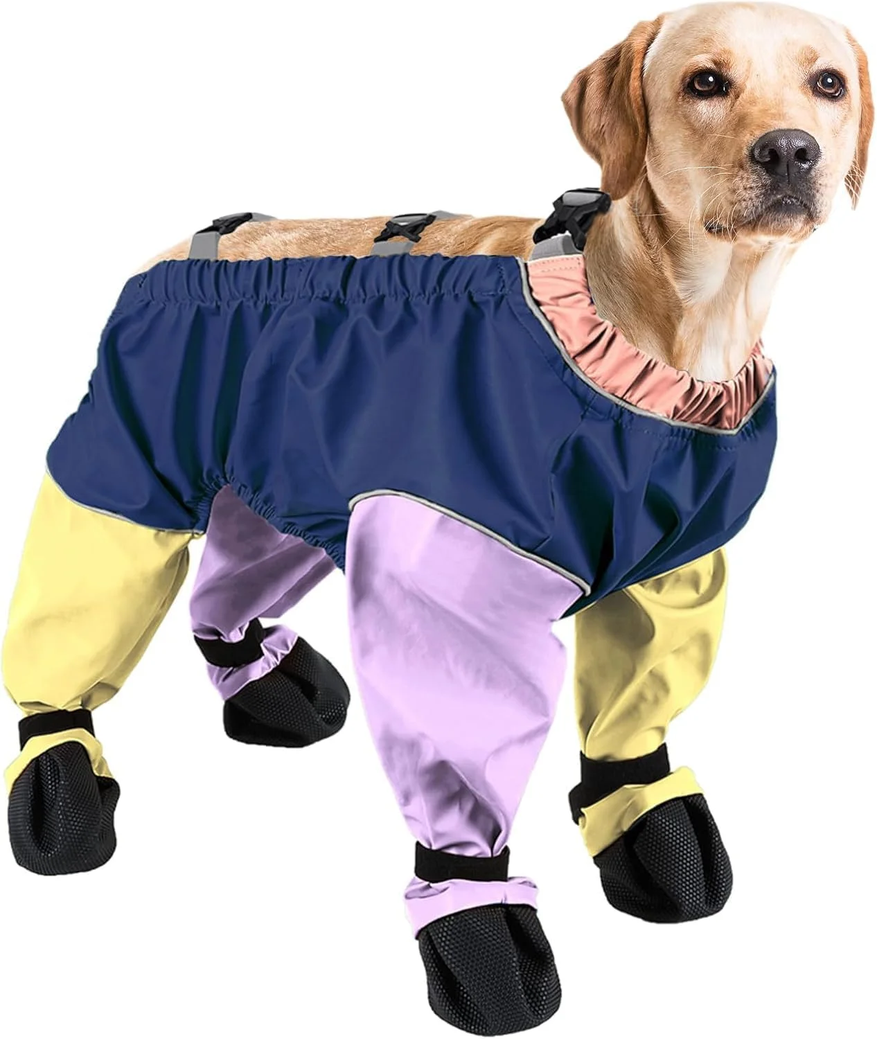 شلوار ضد آب سگ و محافظ پنجه حیوانات خانگی ضد لغزش، چکمه های سگ نیمه بسته (رنگ، XS)