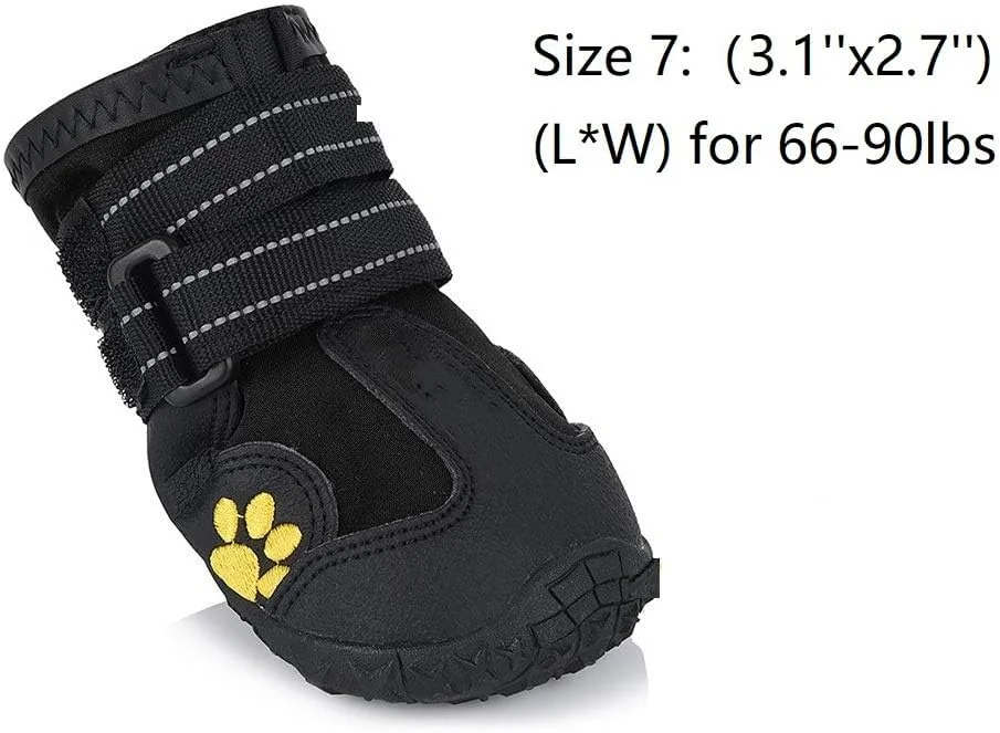 پاپوش ضدآب سگ برای سگ های بزرگ و متوسط، پاپوش ضد لغزش سگ برای پیاده روی در تابستان و سطوح داغ، محافظ تنفسی پنجه برای پیاده روی، دویدن، کوهنوردی 4 عددی - سایز 7 پاپوش ضدآب سگ برای سگ های بزرگ و متوسط، پاپوش ضد لغزش سگ برای پیاده روی در تابستان و سطوح داغ، محافظ تنفسی پنجه برای پیاده روی، دویدن، کوهنوردی 4 عددی - سایز 7