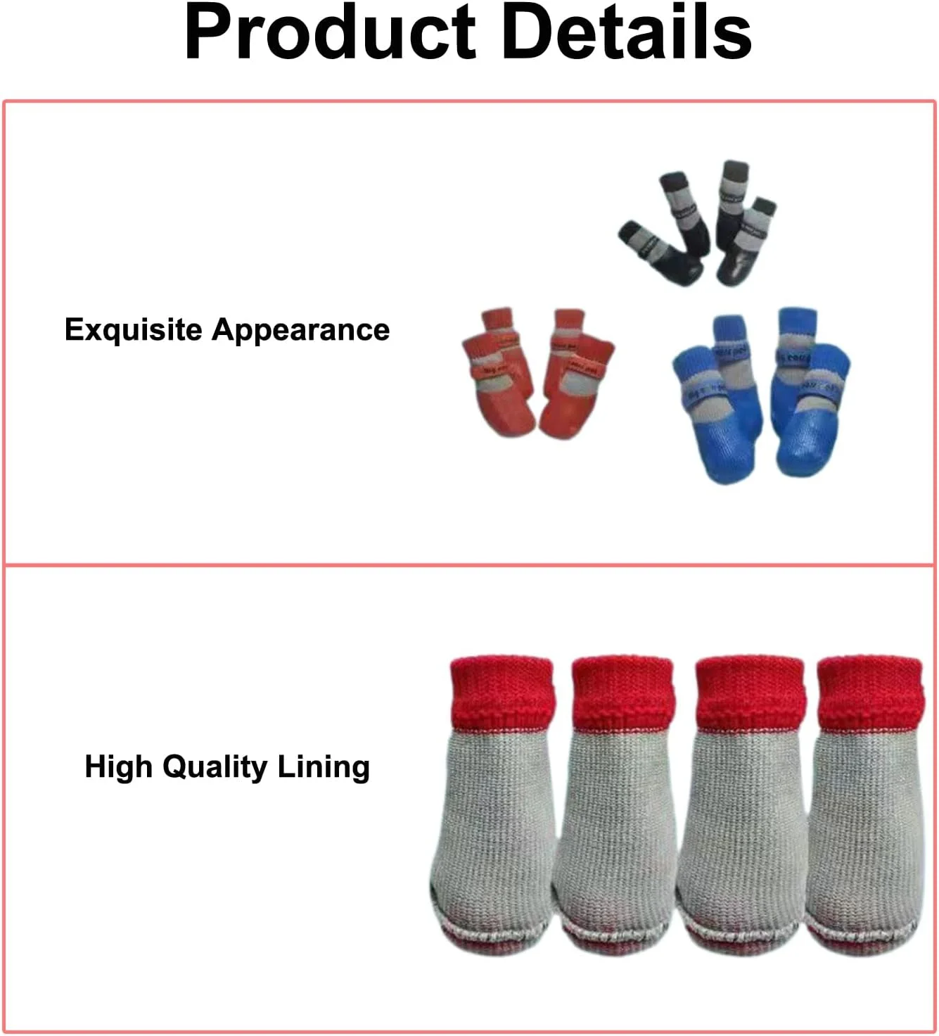 جوراب سگ ضد آب و تنفسی با زیره ضد لغزش، کفش سگ مقاوم در برابر سایش برای پیاده روی و دویدن - سایز کوچک (قرمز) جوراب سگ ضد آب و تنفسی با زیره ضد لغزش، کفش سگ مقاوم در برابر سایش برای پیاده روی و دویدن - سایز کوچک (قرمز)